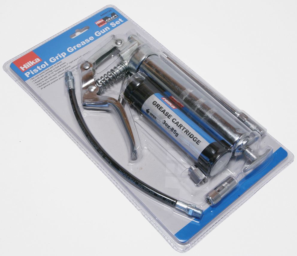 Hilka Mini Pistol Grip Grease Gun Set 120cc With Grease 84800120 5013433801200 eBay