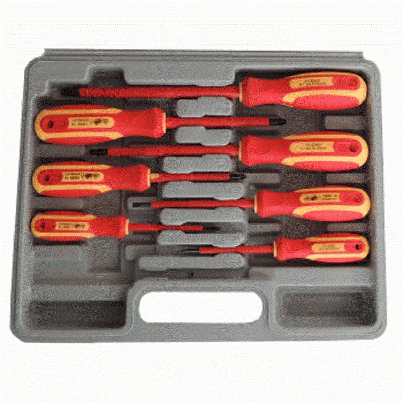 FM Products 7 Piece Insulated VDE Screwdriver Set Slotted Pozi With