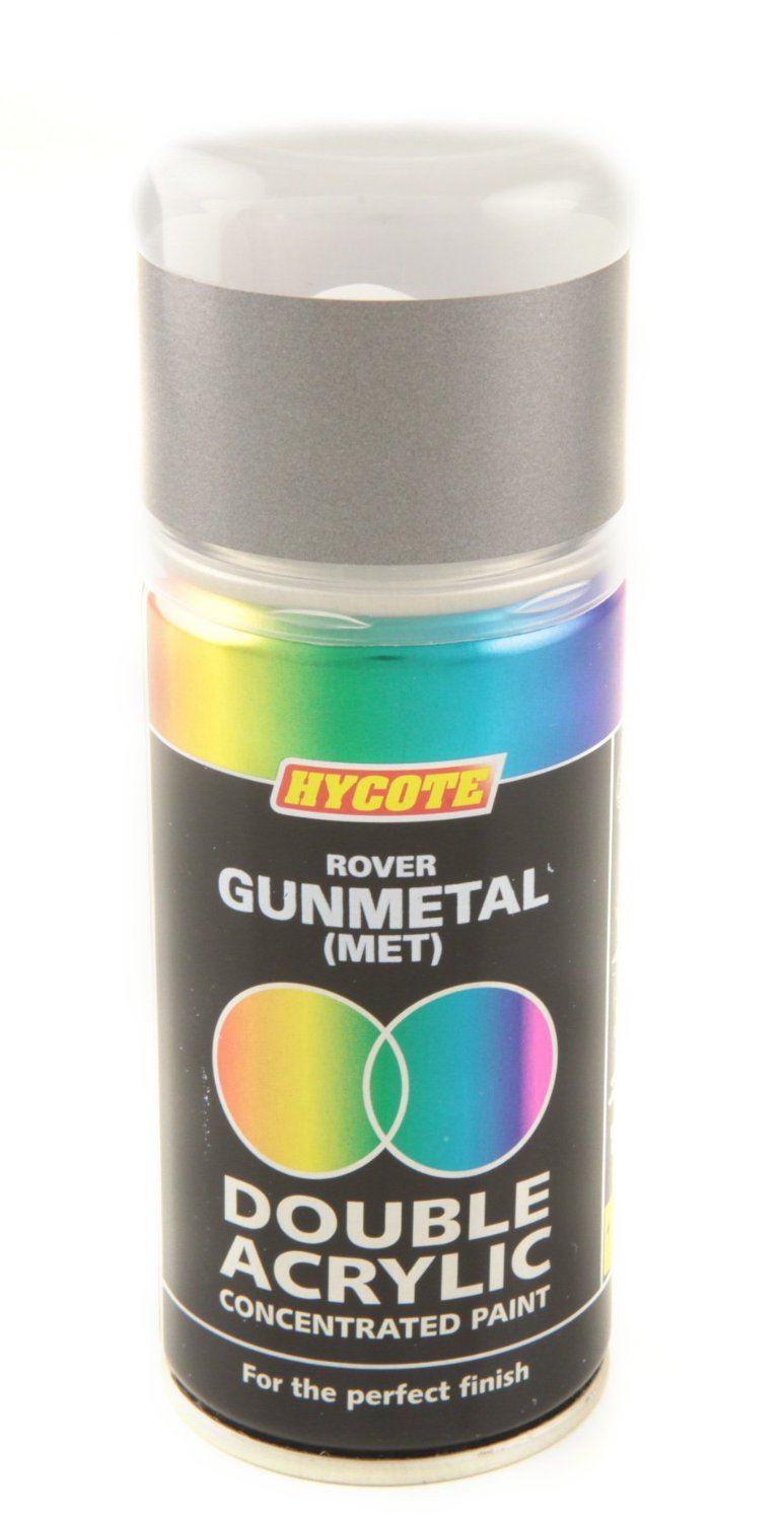 Hycote Rover Gunmetal Metallic Double Acrylic Spray Paint 150Ml