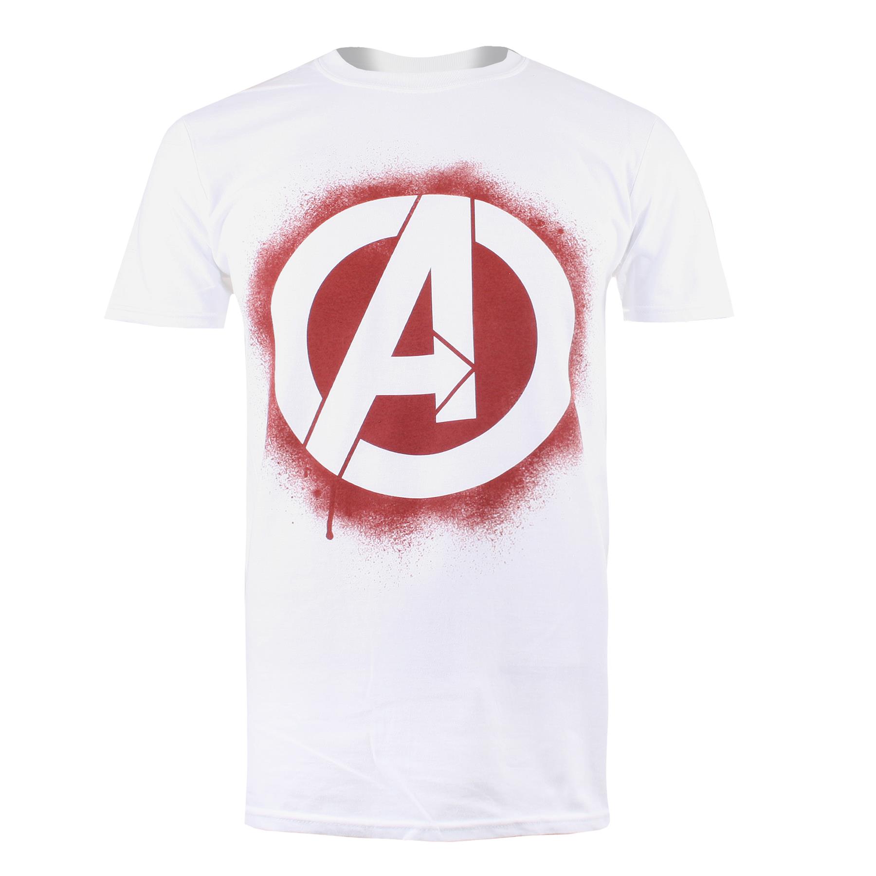 Marvel Avengers Mens T-shirt Stencil Logo XS-2XL Official - Picture 9 of 17