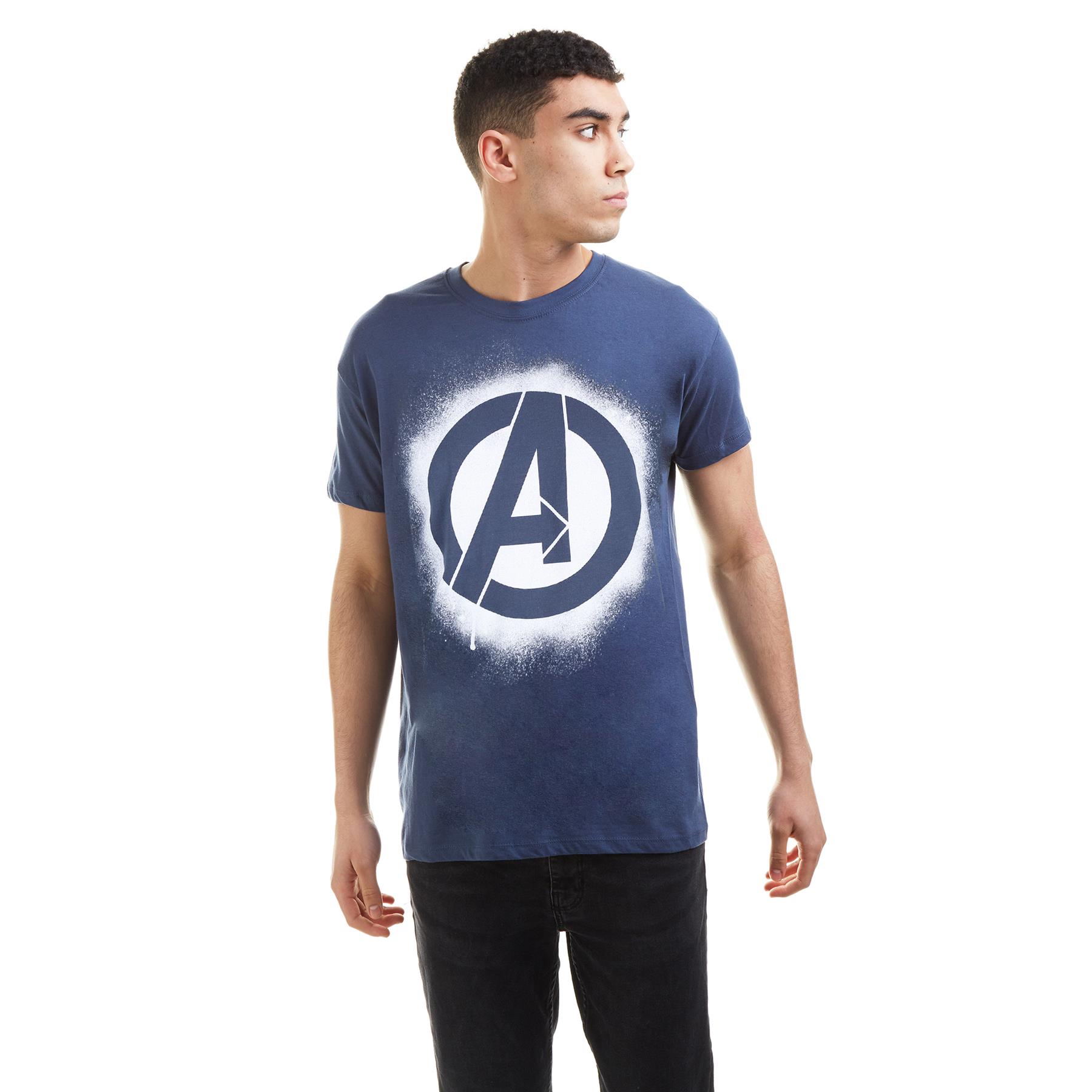 Marvel Avengers Mens T-shirt Stencil Logo XS-2XL Official - Picture 3 of 17