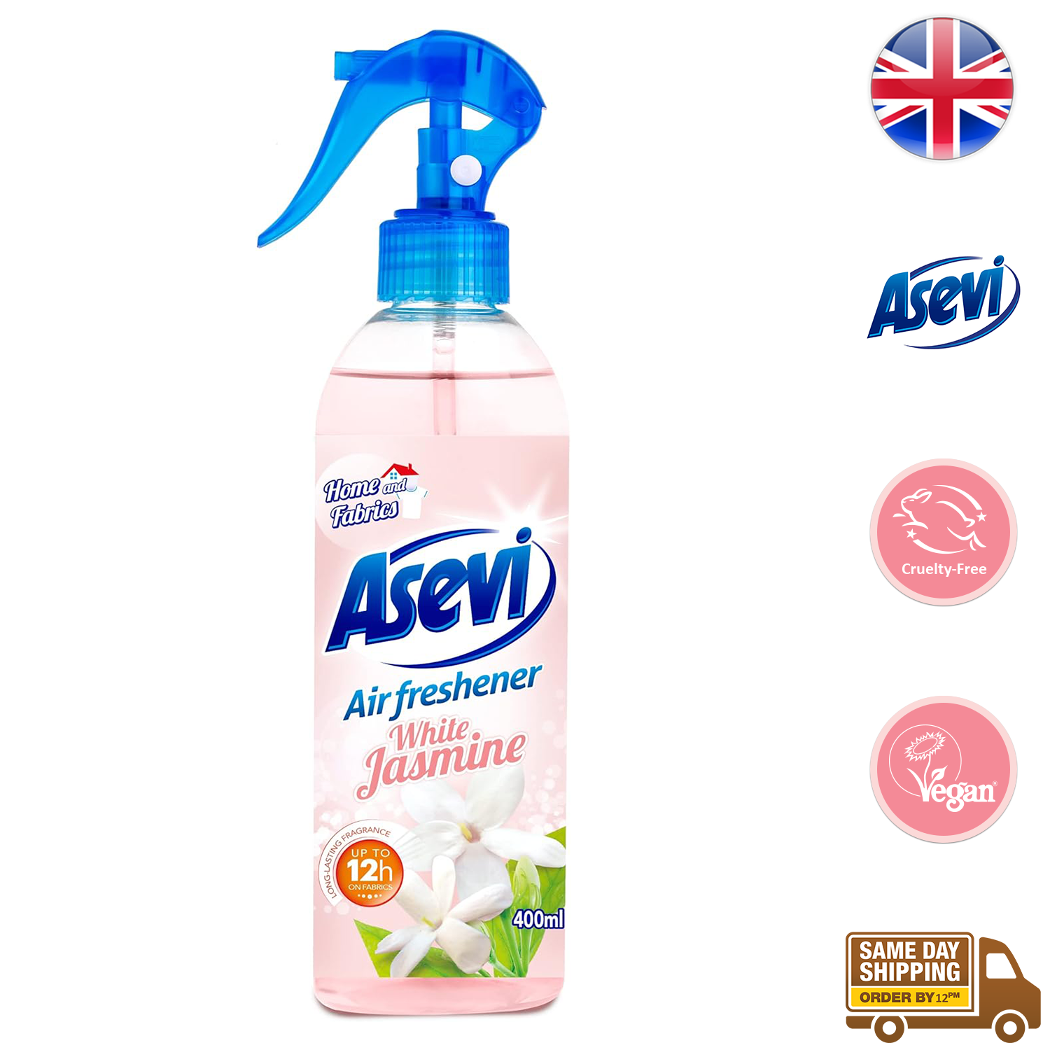 Asevi Home Room Air And Fabric Freshener Long Lasting Fragrance Spray 400ml - Picture 9 of 9