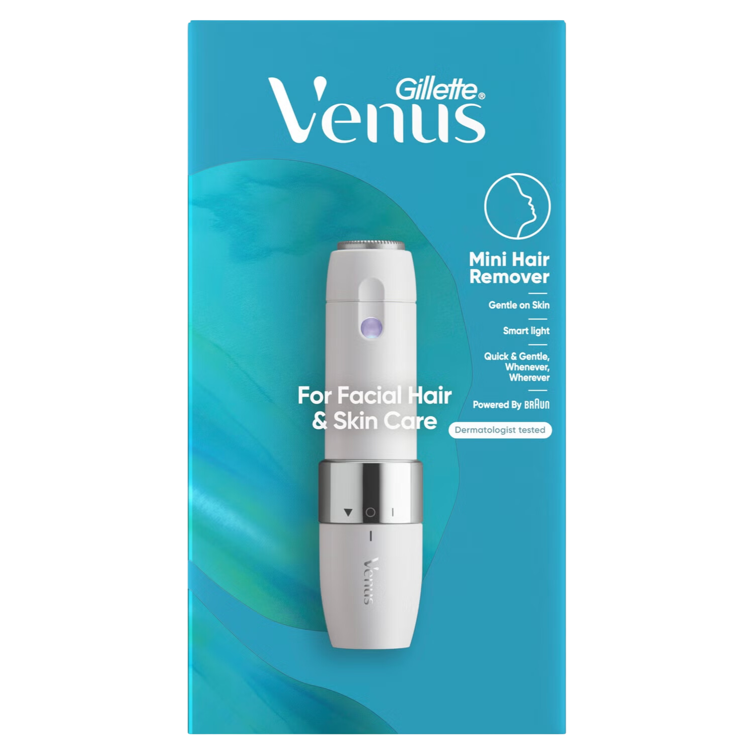 Gillette Venus Scham Gesichtshaar- & Hautpflege glatt leuchtender Rasierer Rotationstrimmer - Bild 12 von 13