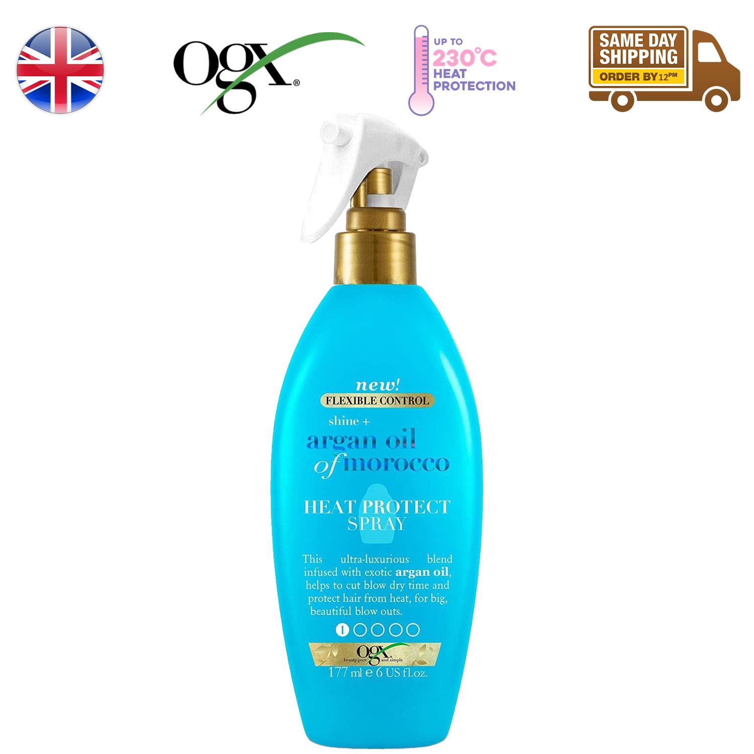 Ogx Argan Oil Of Morocco Hair Heat Protection Moroccan Sea Salt Wave Spray 177ml