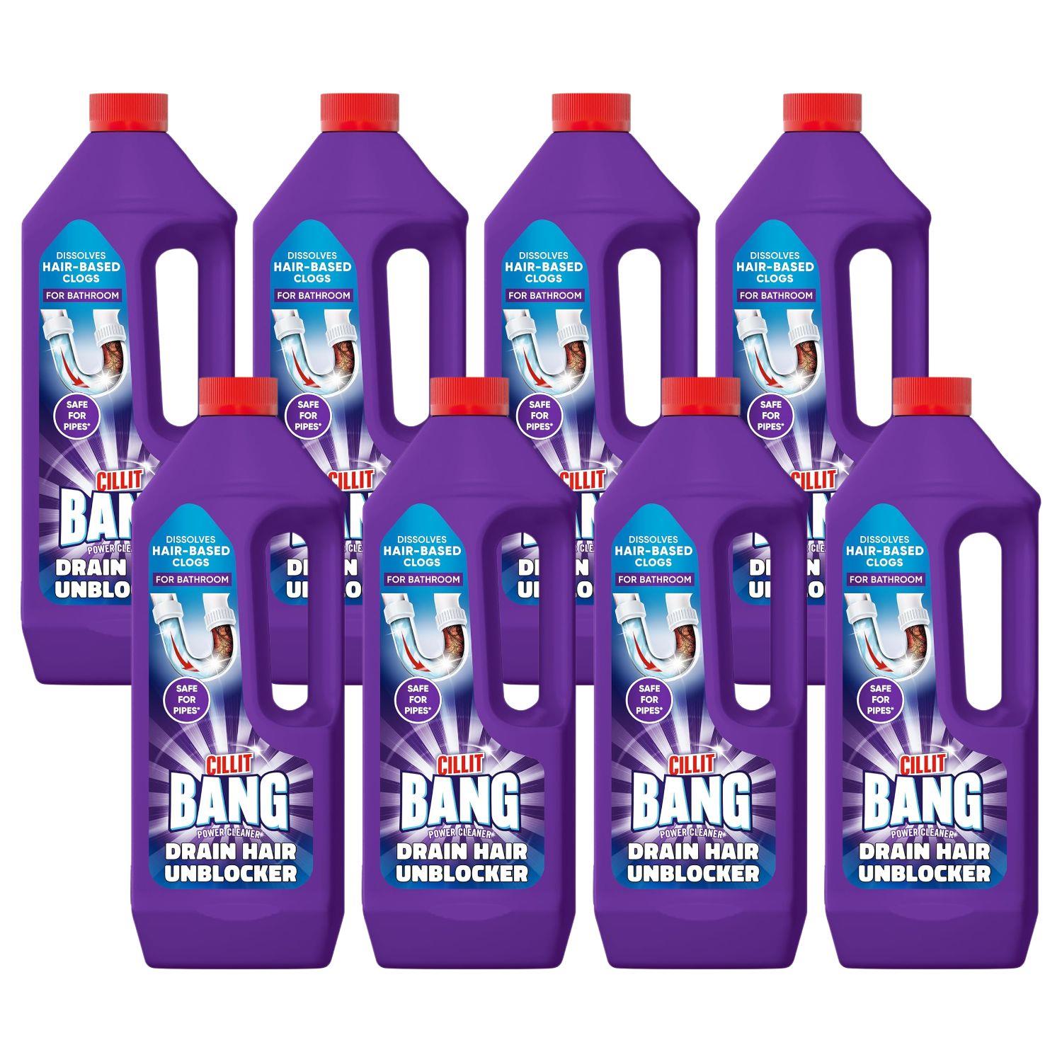 Cillit Bang Power Cleaner Drain Hair Unblocker Bathroom Showers Sinks Safe Pipes - Picture 8 of 8