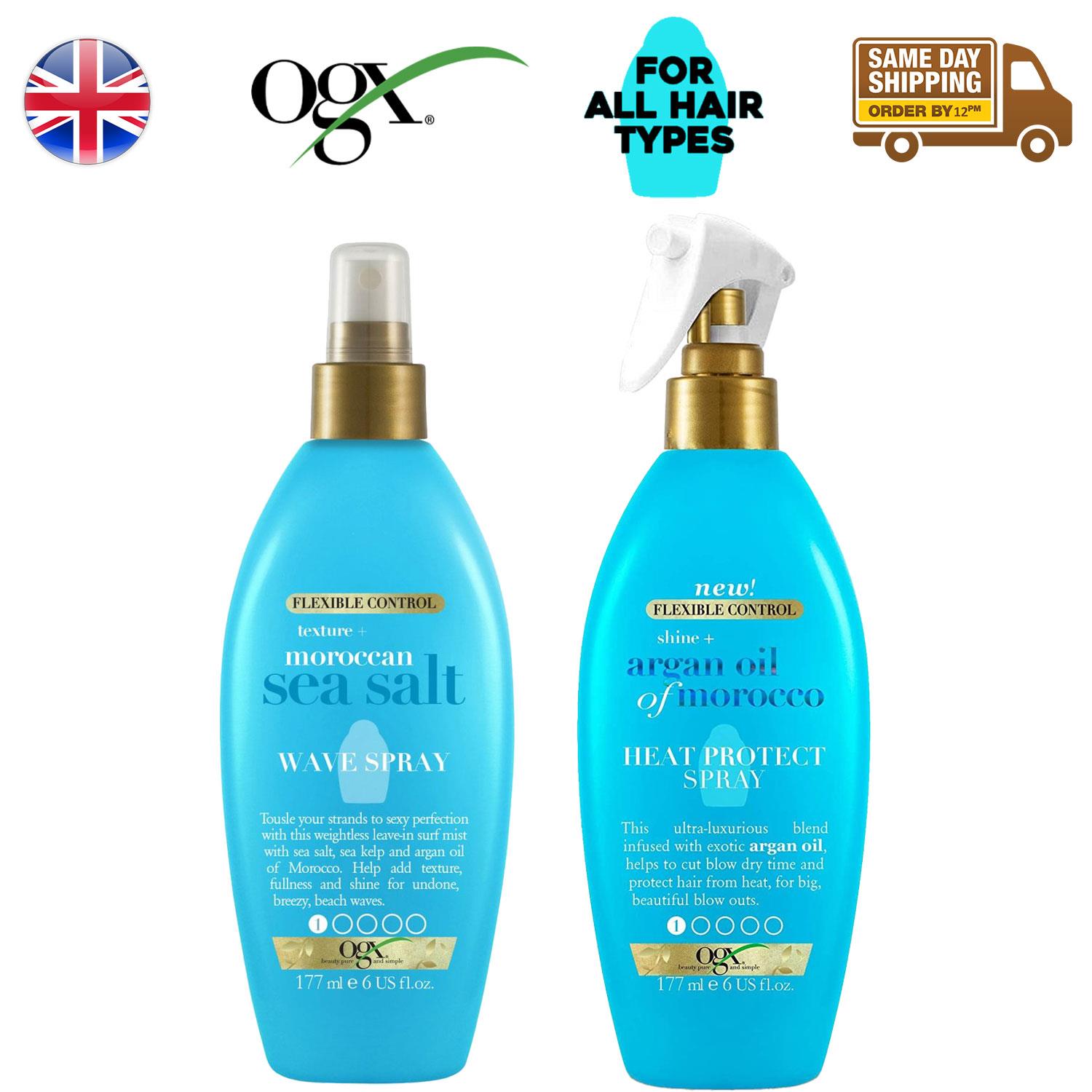 Ogx Argan Oil Of Morocco Hair Heat Protection Moroccan Sea Salt
