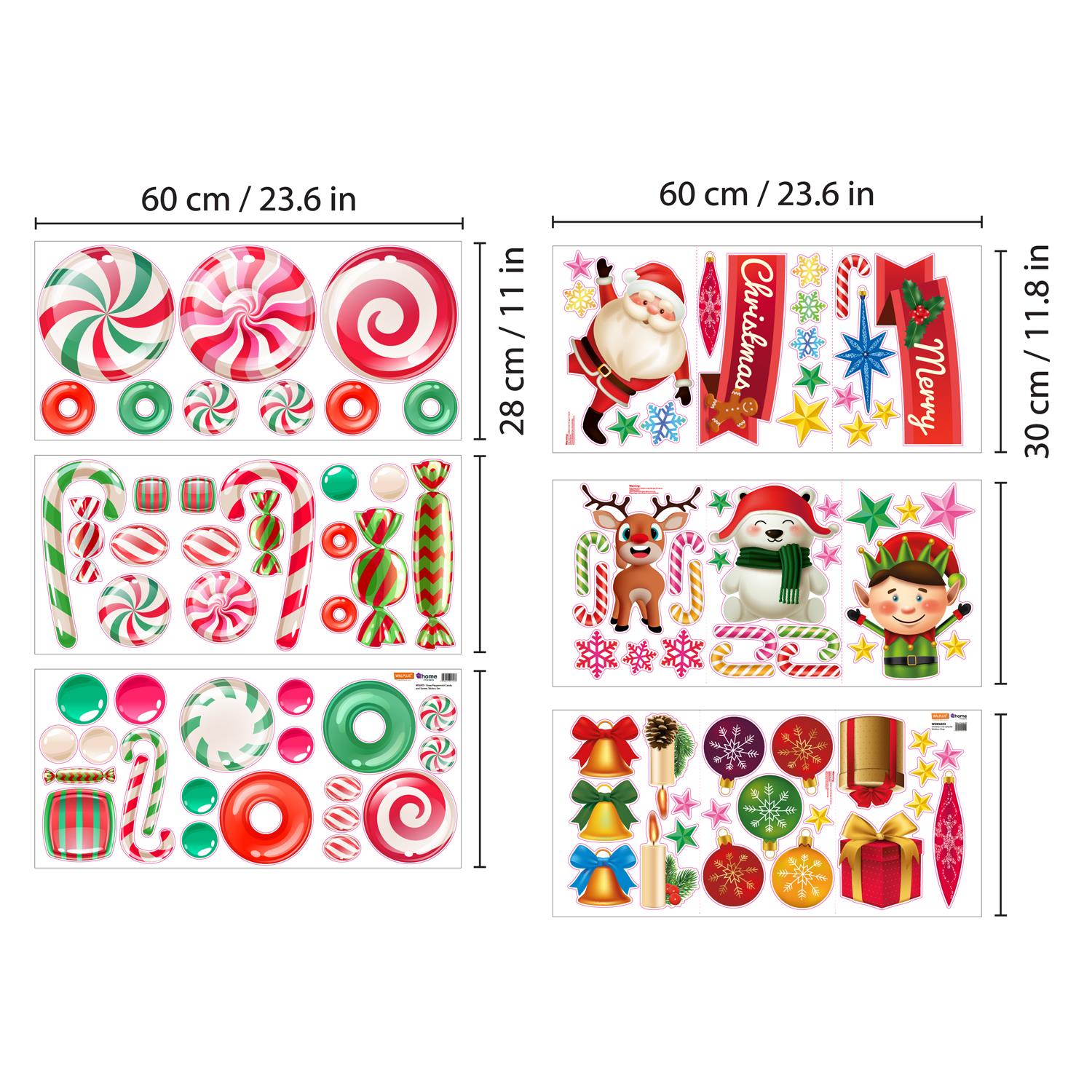 Christmas Removable Reusable Window Cling Art Decal Glass Sticker Stick on Art - Picture 43 of 60