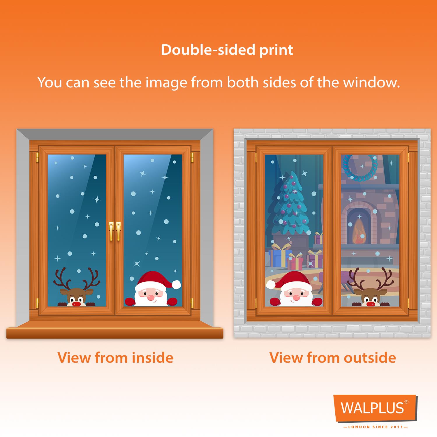 Christmas Removable Reusable Window Cling Art Decal Glass Sticker Stick on Art - Picture 15 of 60