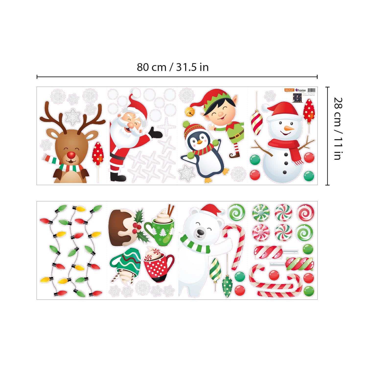 Christmas Removable Reusable Window Cling Art Decal Glass Sticker Stick on Art - Picture 13 of 60