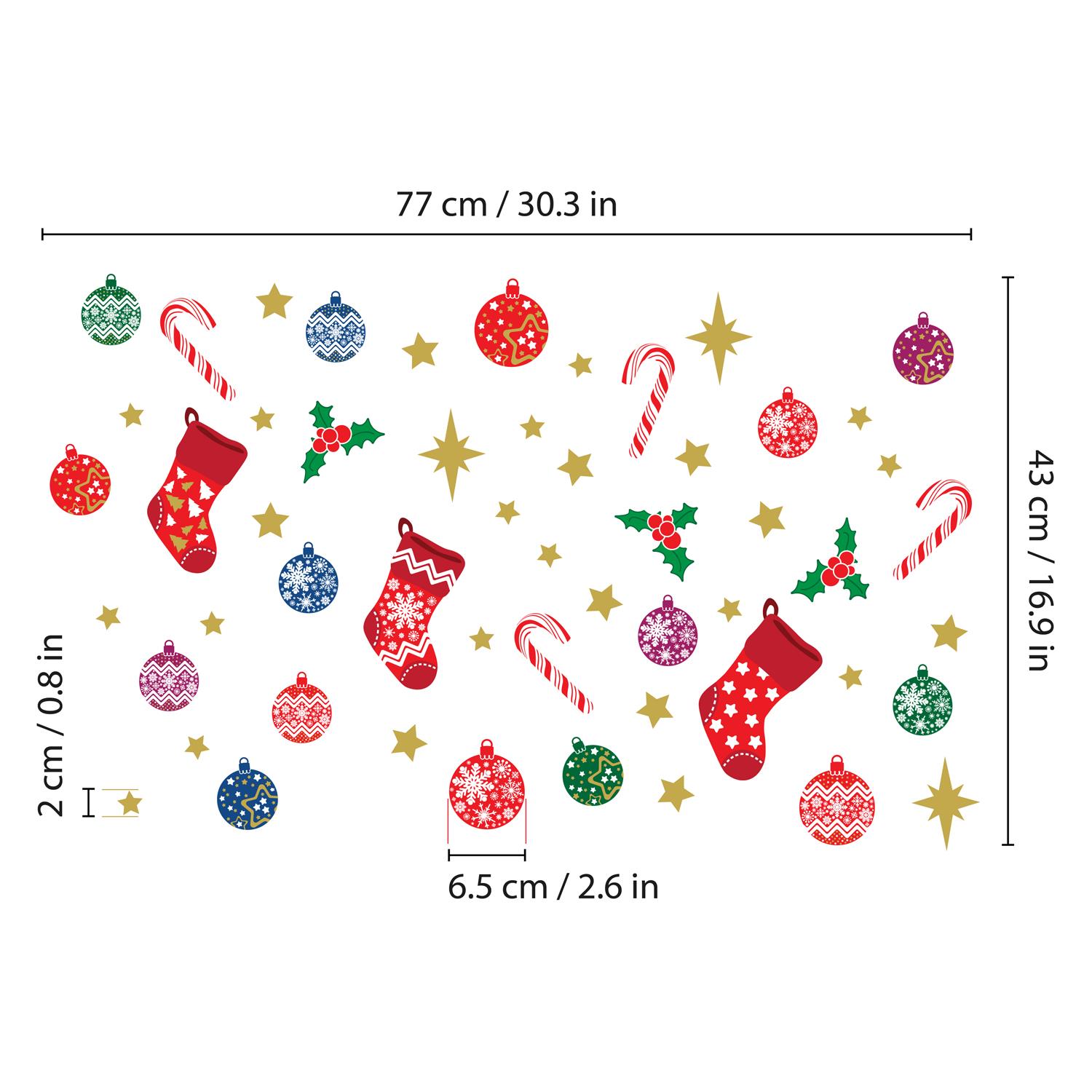 Christmas Removable Reusable Window Cling Art Decal Glass Sticker Stick on Art - Picture 4 of 60