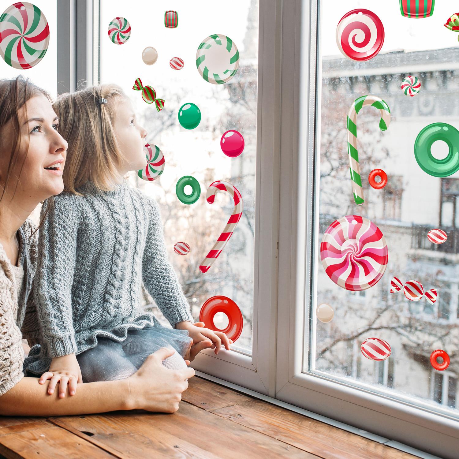 Christmas Removable Reusable Window Cling Art Decal Glass Sticker Stick on Art - Picture 26 of 60