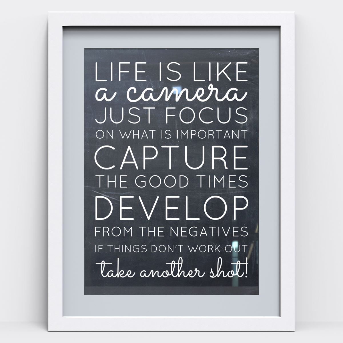 A1 A2 A3 A4 A5 Picture Photo Poster Frame with Grey Mount - Black White Oak - Picture 4 of 4