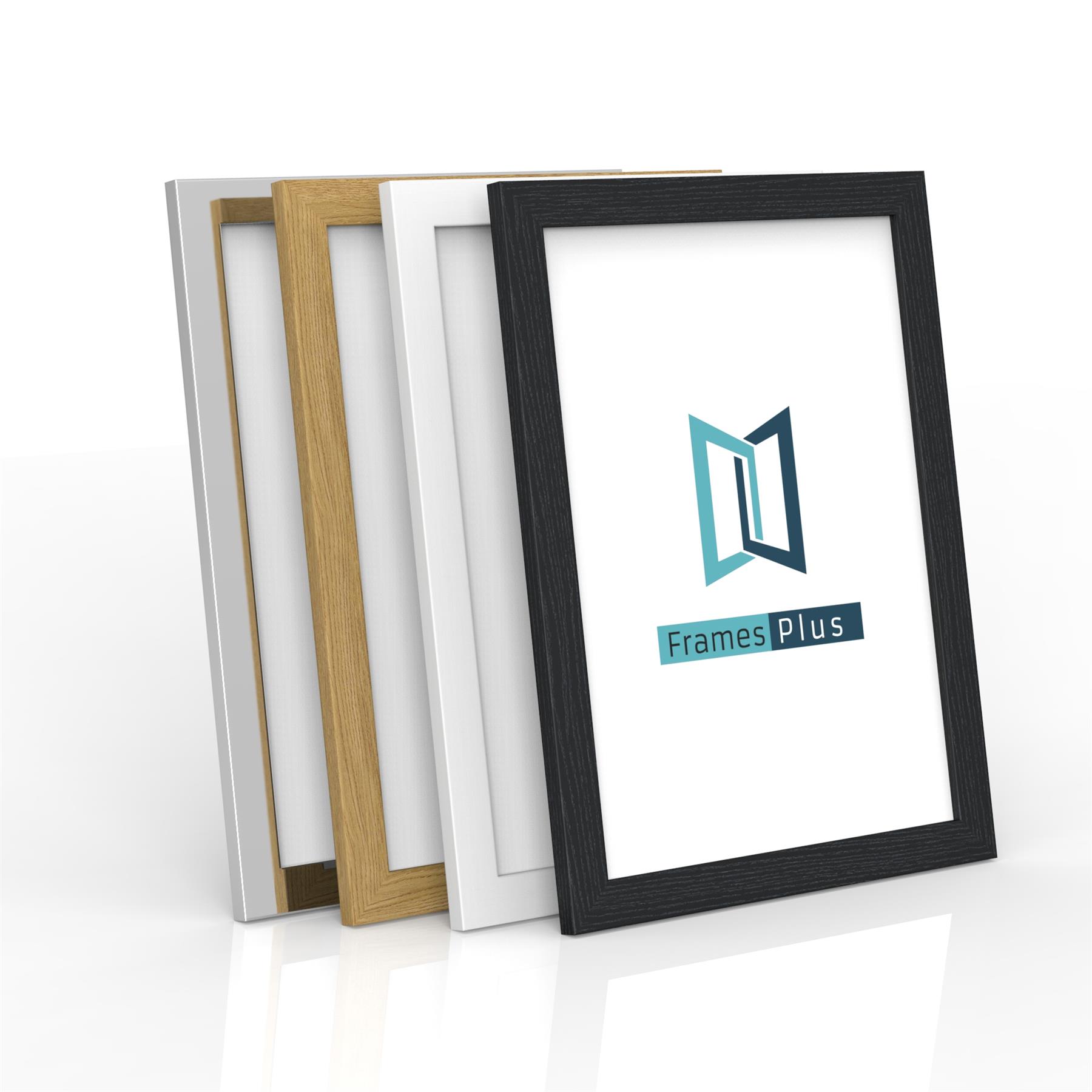 28”x13” cherry picture frame with multi mount to fit 3 A4 photos