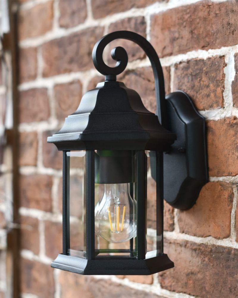Modern Black Garden Wall Lights Outdoor Weatherproof Lighting Fixture Lanterns - Picture 6 of 8
