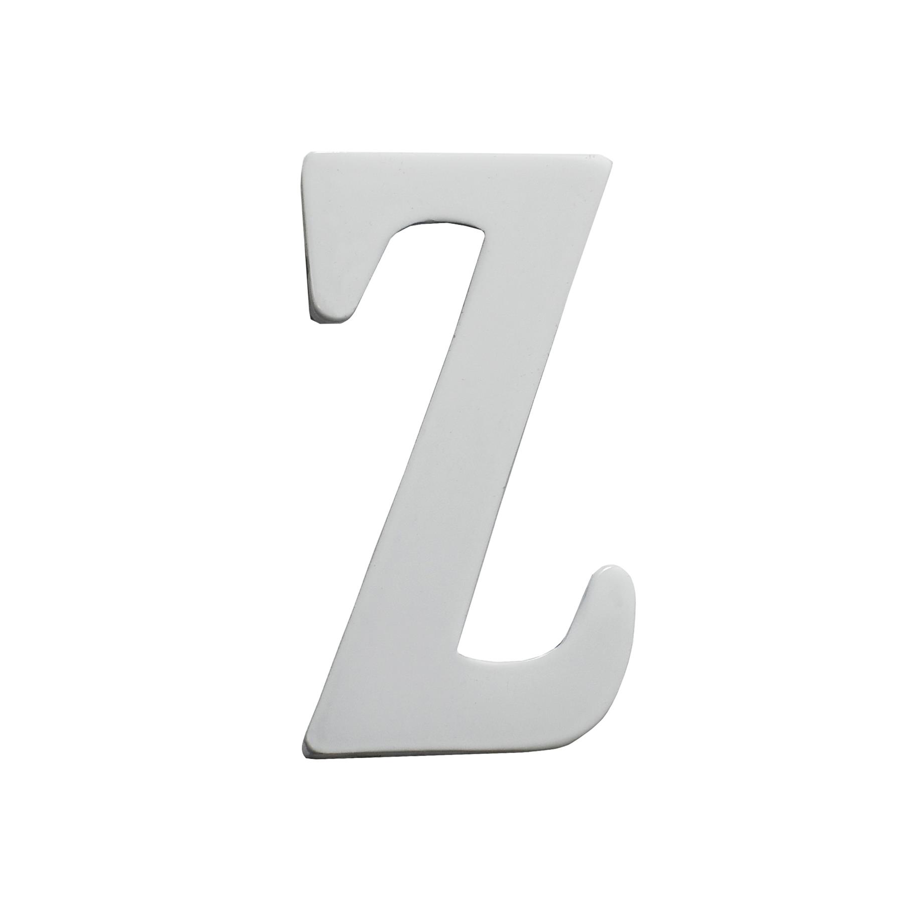 1.5 - 2 Inch Self Adhesive Numbers & Letters Solid Brass White Powder Coated - Picture 29 of 40