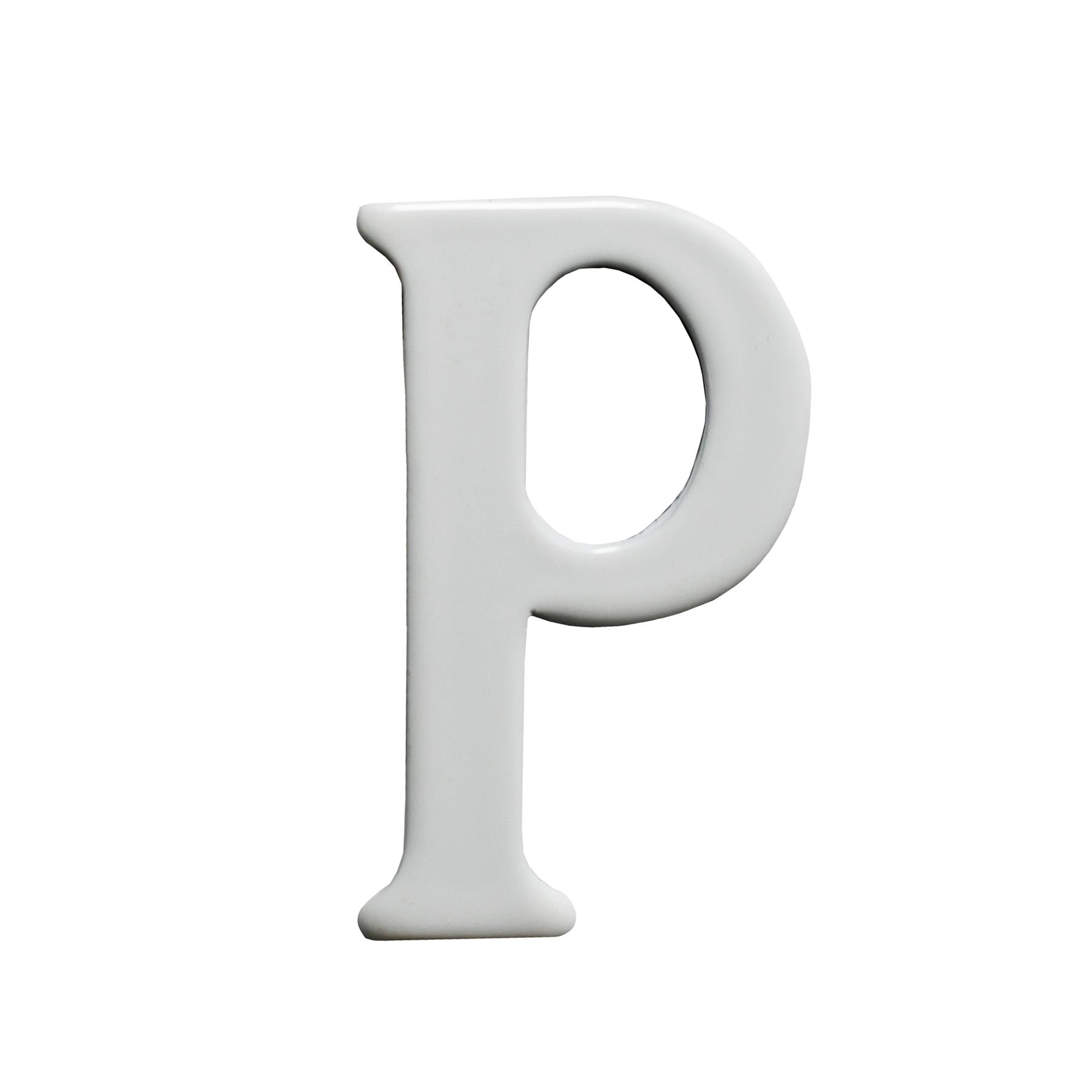1.5 - 2 Inch Self Adhesive Numbers & Letters Solid Brass White Powder Coated - Picture 18 of 40