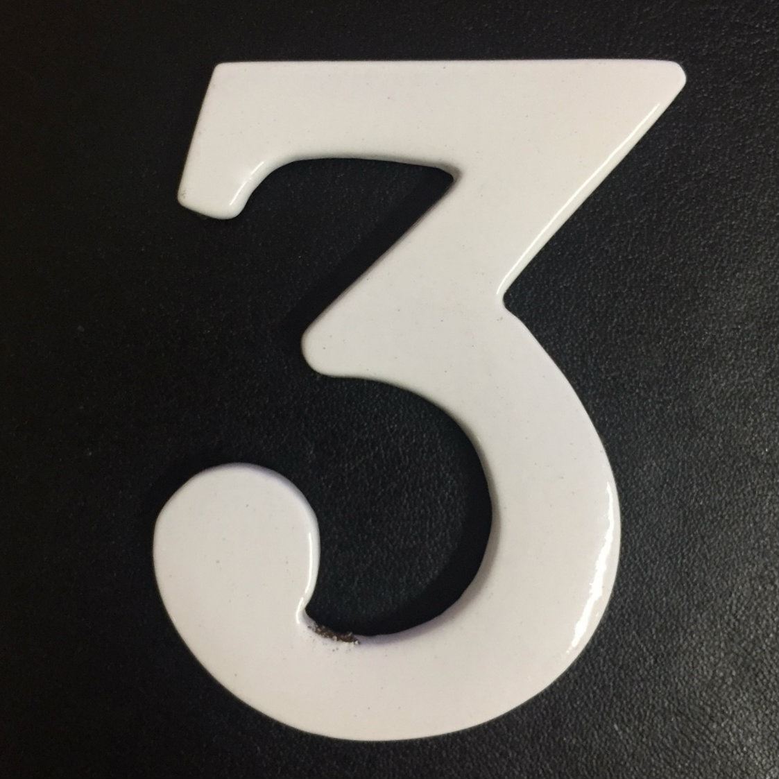 1.5 - 2 Inch Self Adhesive Numbers & Letters Solid Brass White Powder Coated - Picture 34 of 40