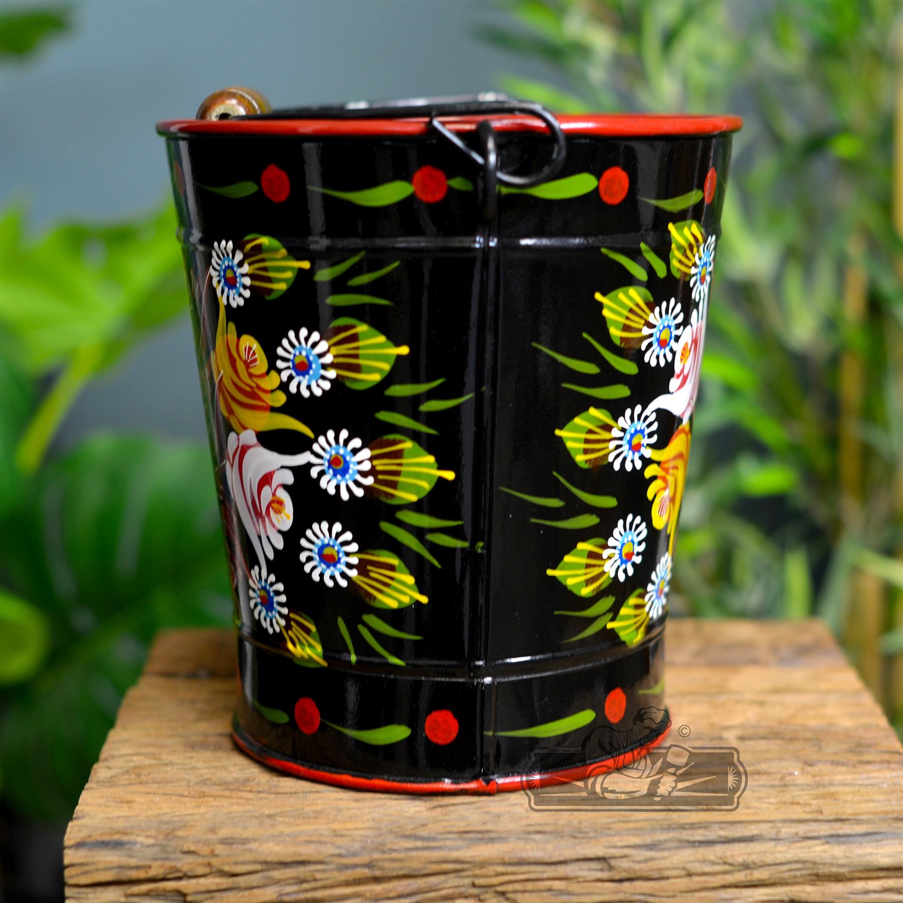 Large Buckets Narrowboat Hand Painted - Picture 5 of 17