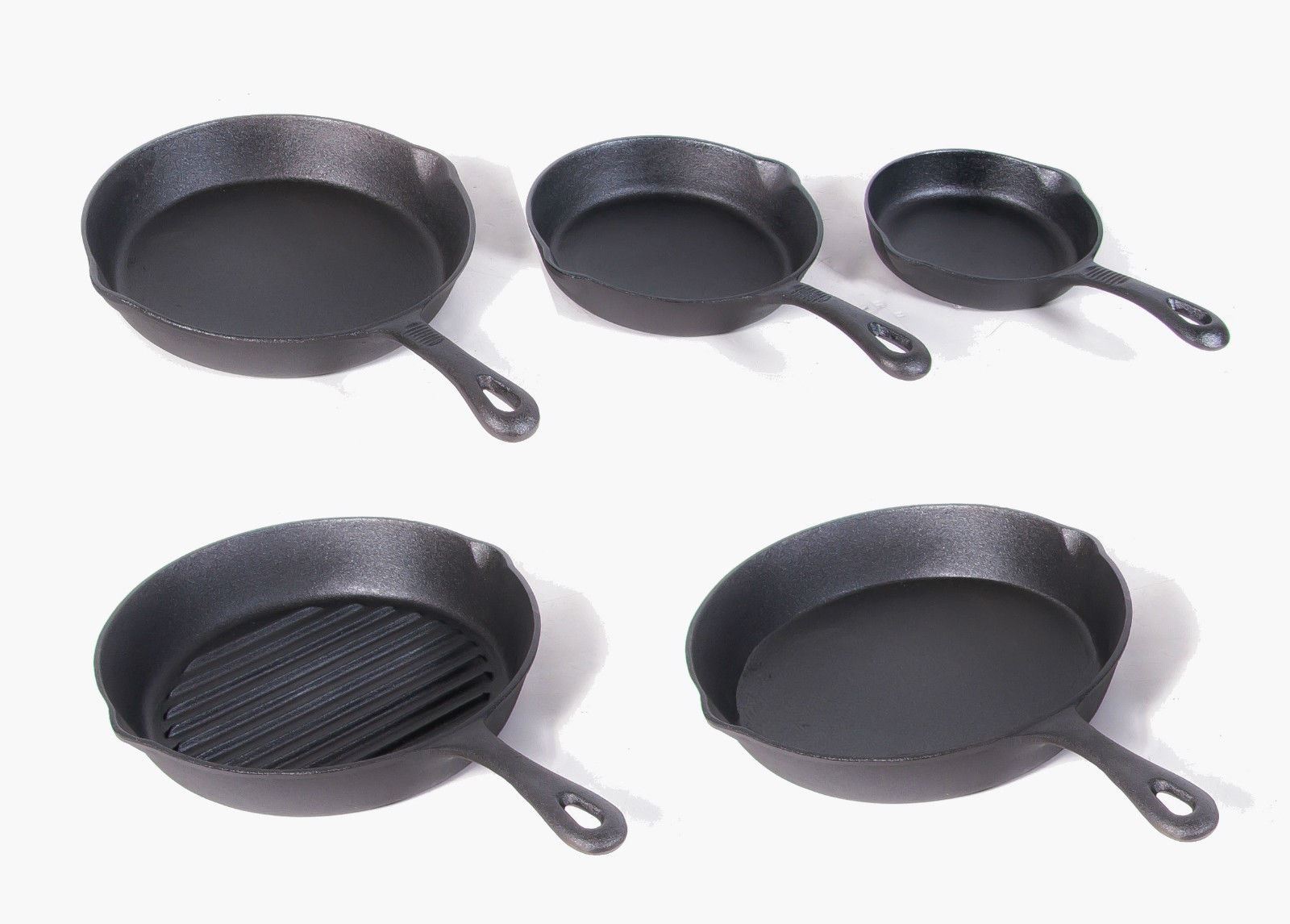 Heavy Duty Cast Iron Frying Pans Griddle Pans Traditional Cookware eBay
