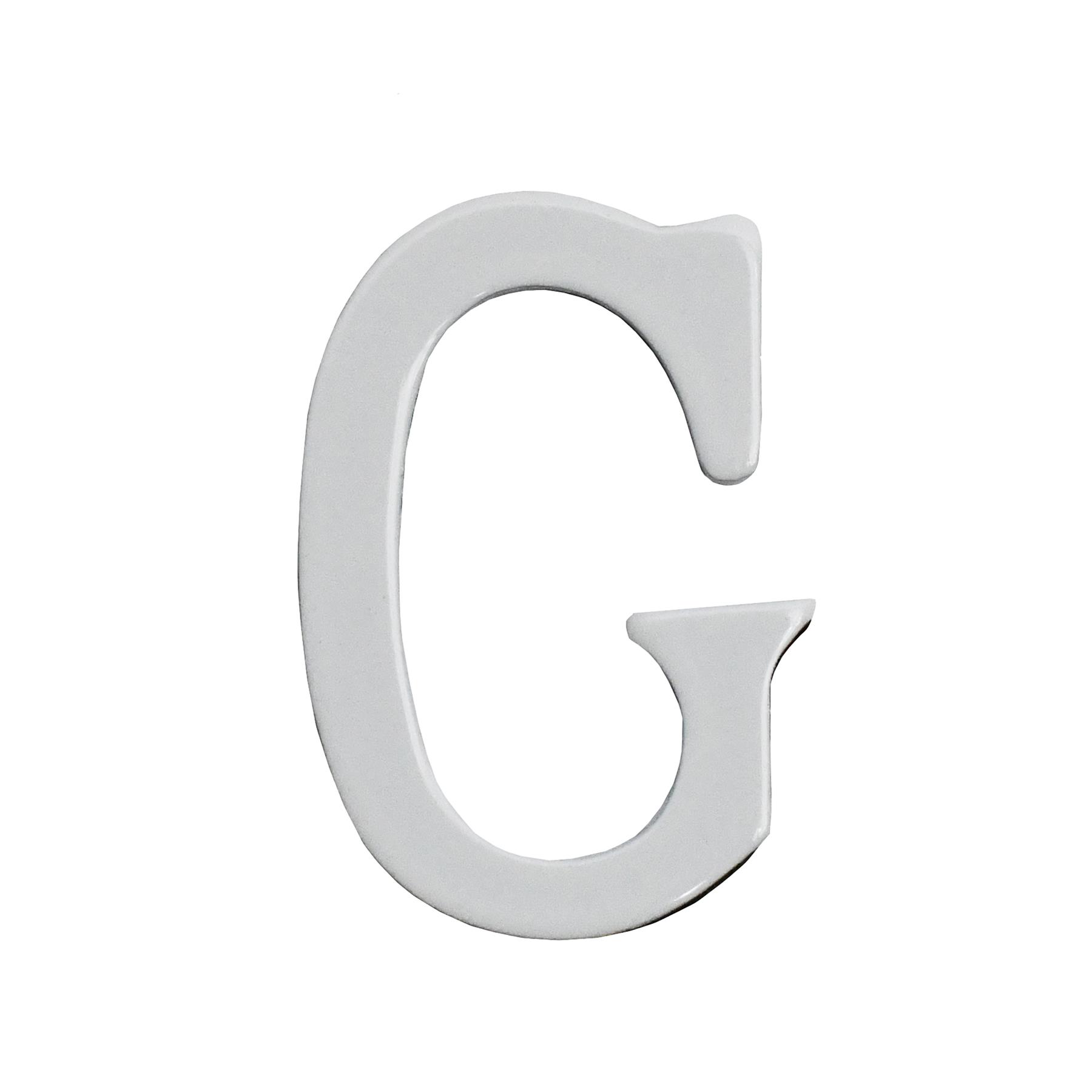 1.5 - 2 Inch Self Adhesive Numbers & Letters Solid Brass White Powder Coated - Picture 9 of 40