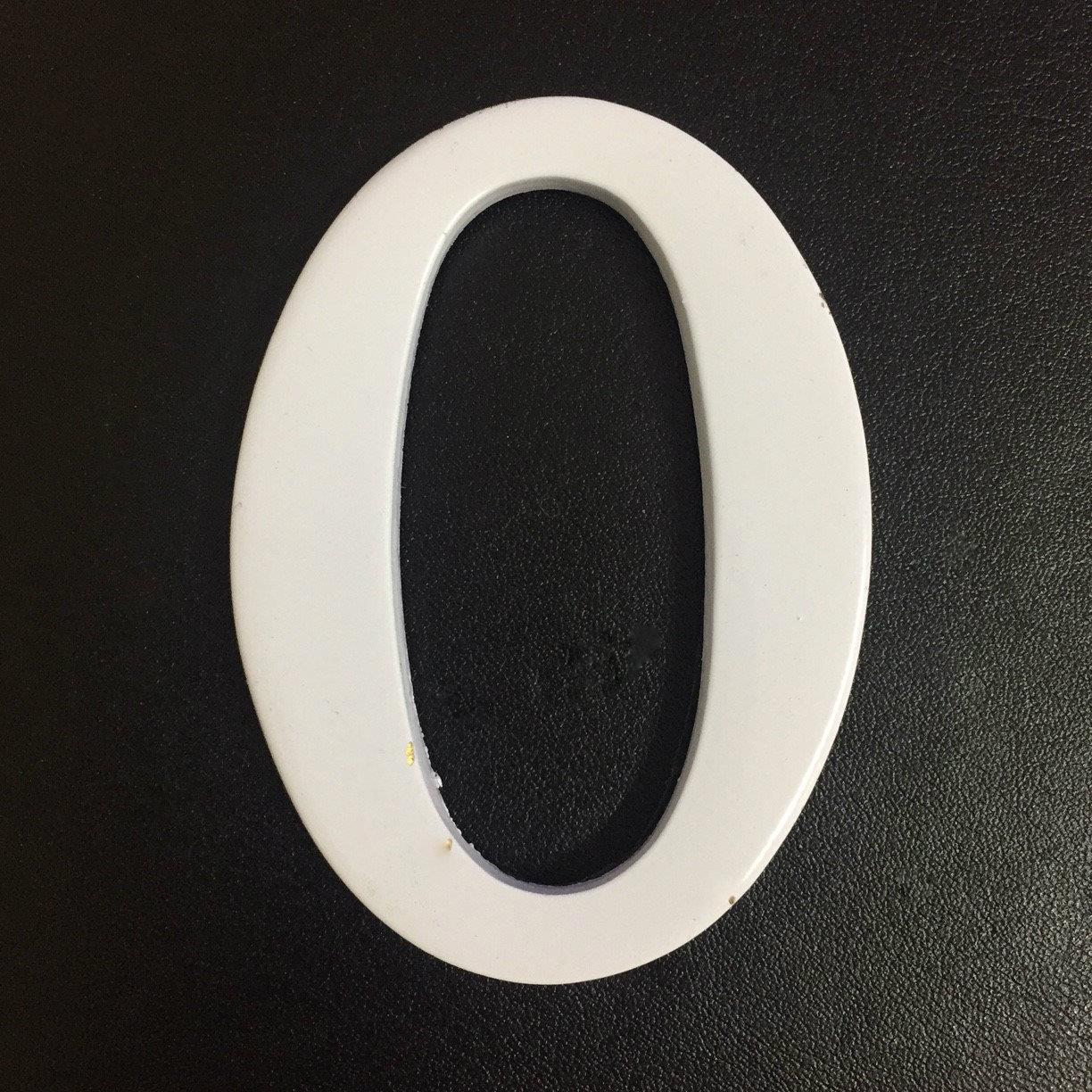 1.5 - 2 Inch Self Adhesive Numbers & Letters Solid Brass White Powder Coated - Picture 30 of 40