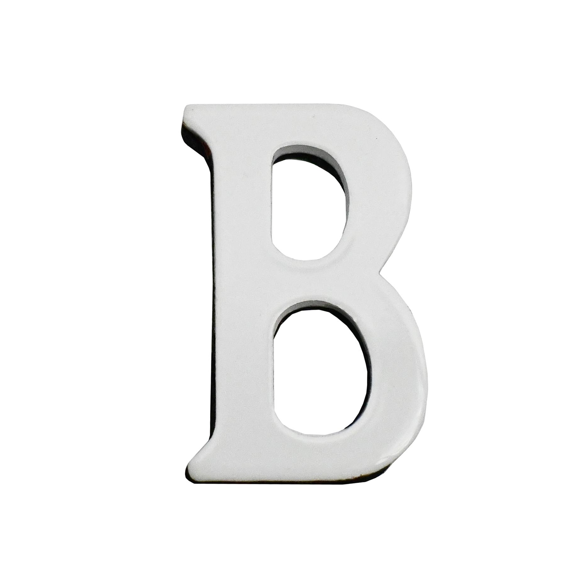 1.5 - 2 Inch Self Adhesive Numbers & Letters Solid Brass White Powder Coated - Picture 4 of 40