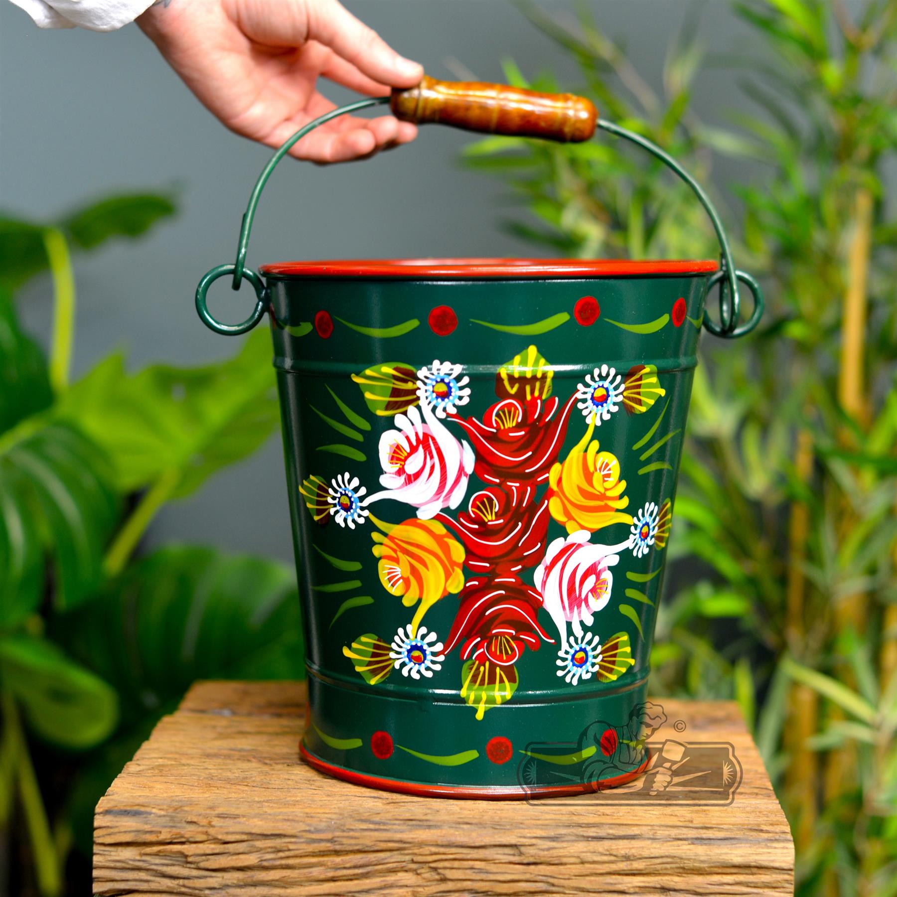 Large Buckets Narrowboat Hand Painted - Picture 14 of 17