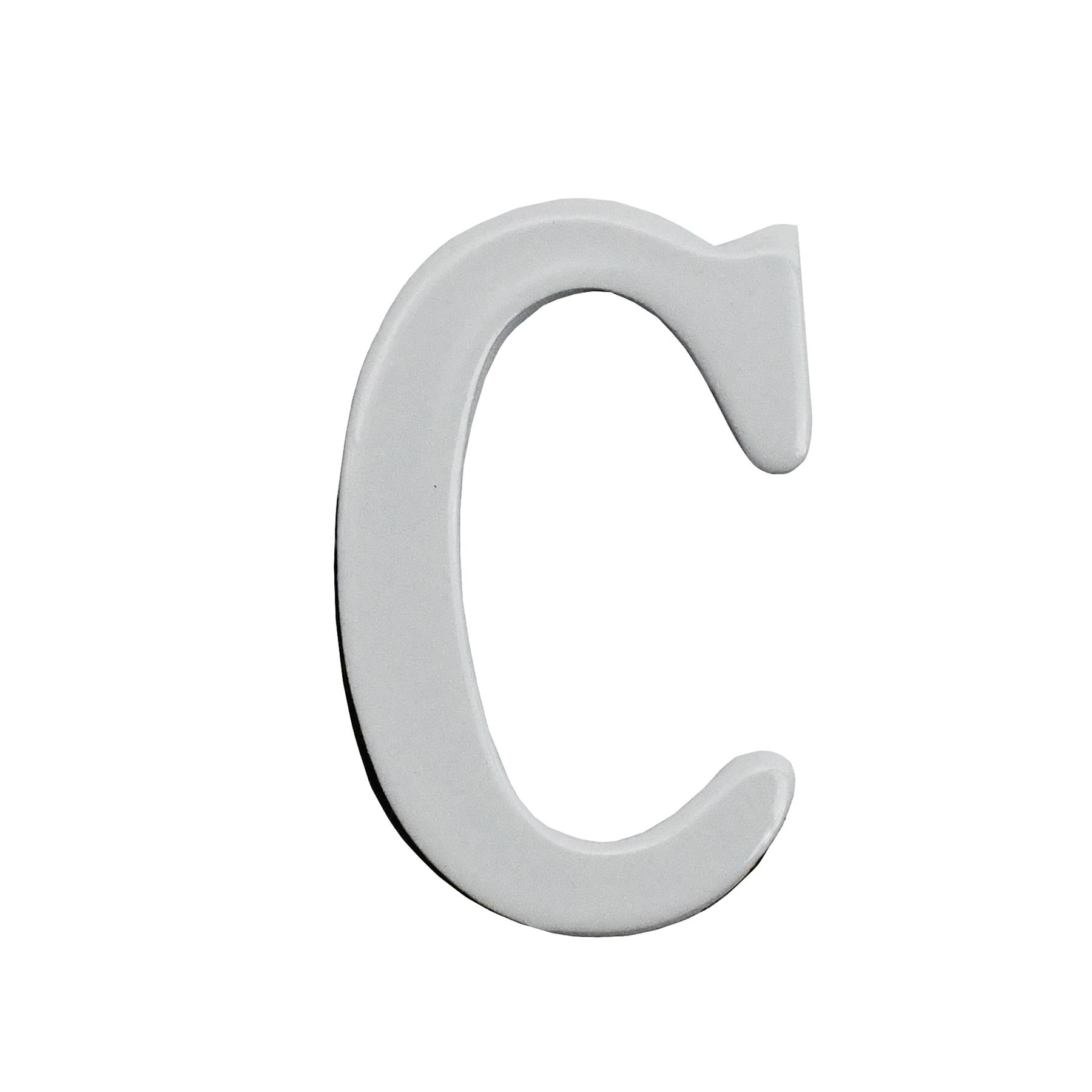 1.5 - 2 Inch Self Adhesive Numbers & Letters Solid Brass White Powder Coated - Picture 5 of 40