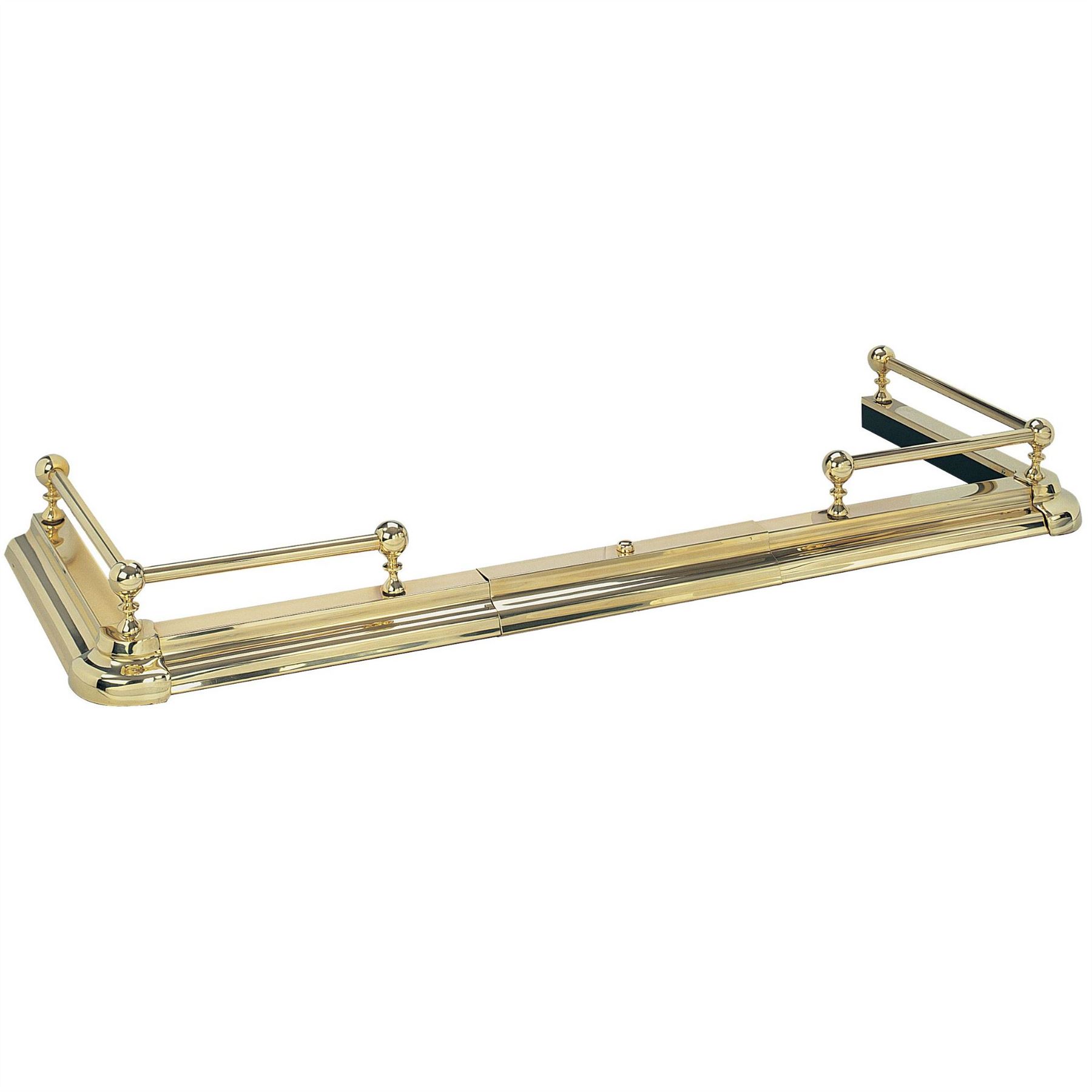 Polished Brass Regal Fireplace Hearth Adjustable Fender 152.5cm x