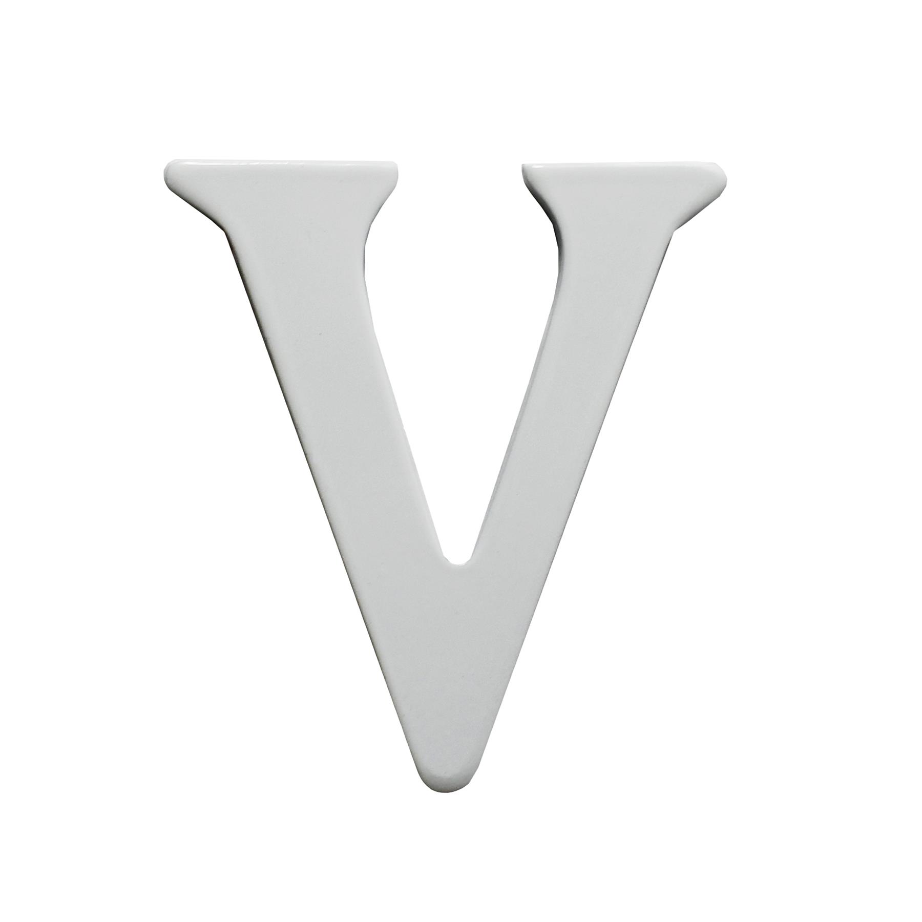 1.5 - 2 Inch Self Adhesive Numbers & Letters Solid Brass White Powder Coated - Picture 24 of 40