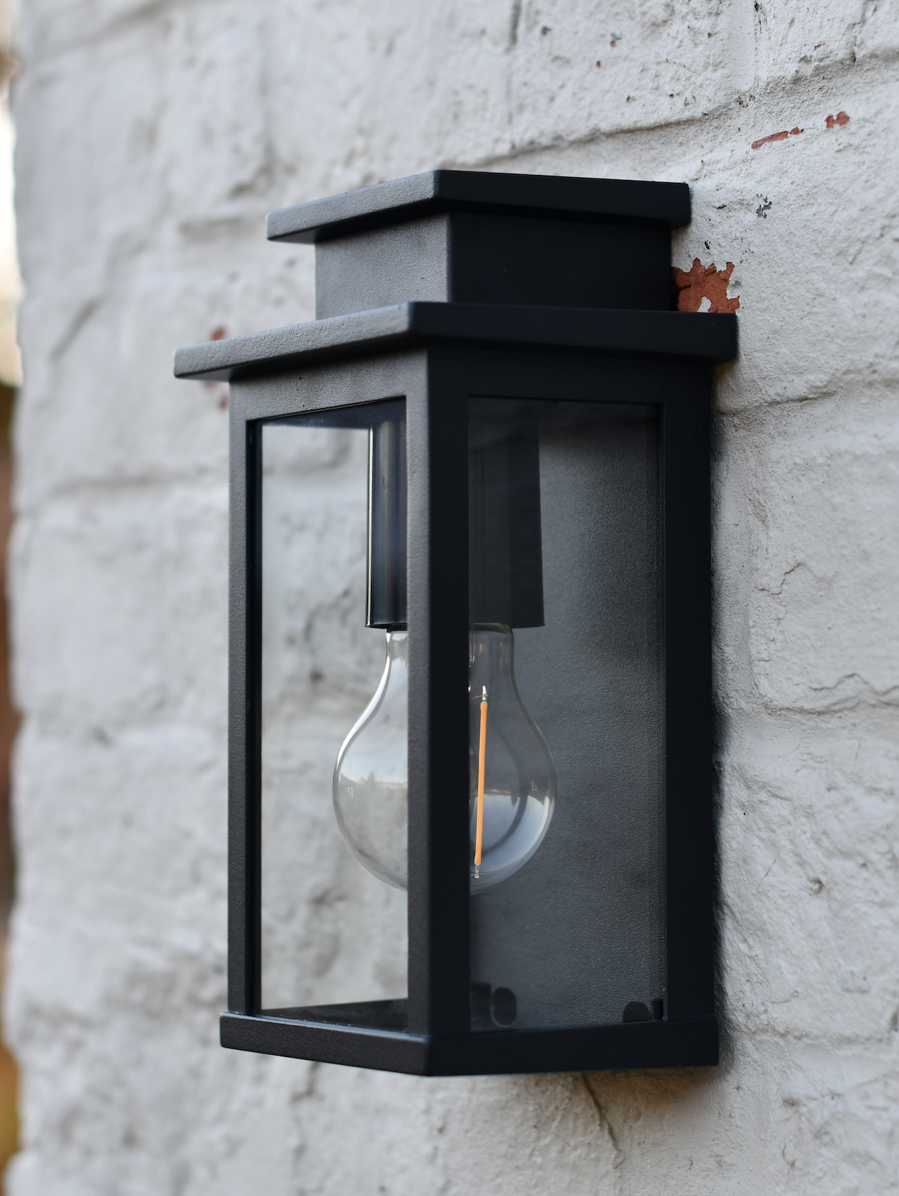 Modern Black Garden Wall Lights Outdoor Weatherproof Lighting Fixture Lanterns - Picture 2 of 8