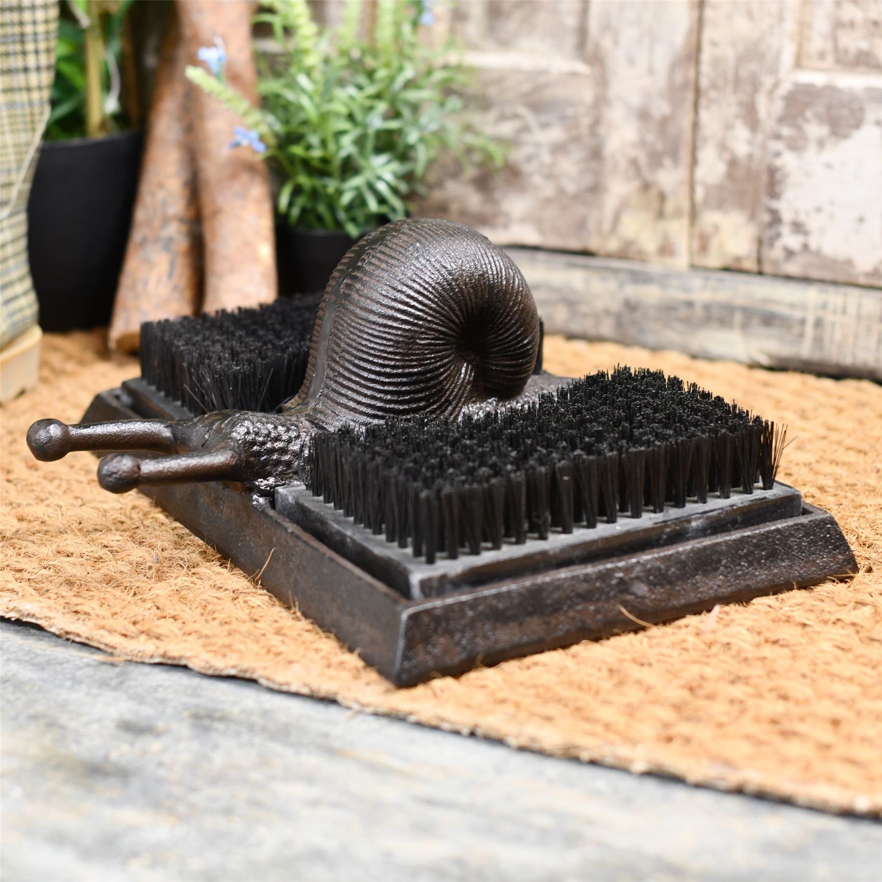 Cast Iron Rustic Snail Design Boot Brush and Boot Jack 5055885114729 eBay