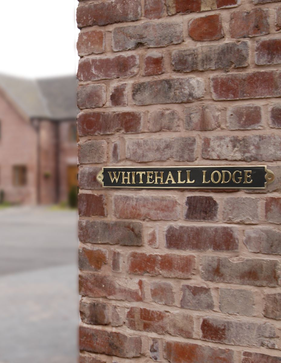 Solid Brass /"Warrington/" Modern House Name Sign