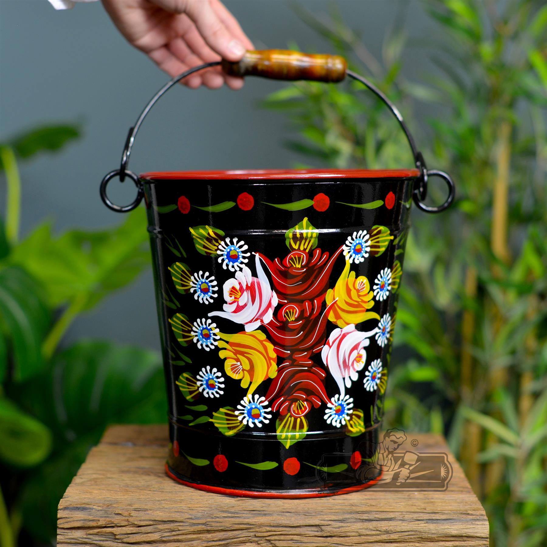 Large Buckets Narrowboat Hand Painted - Picture 6 of 17
