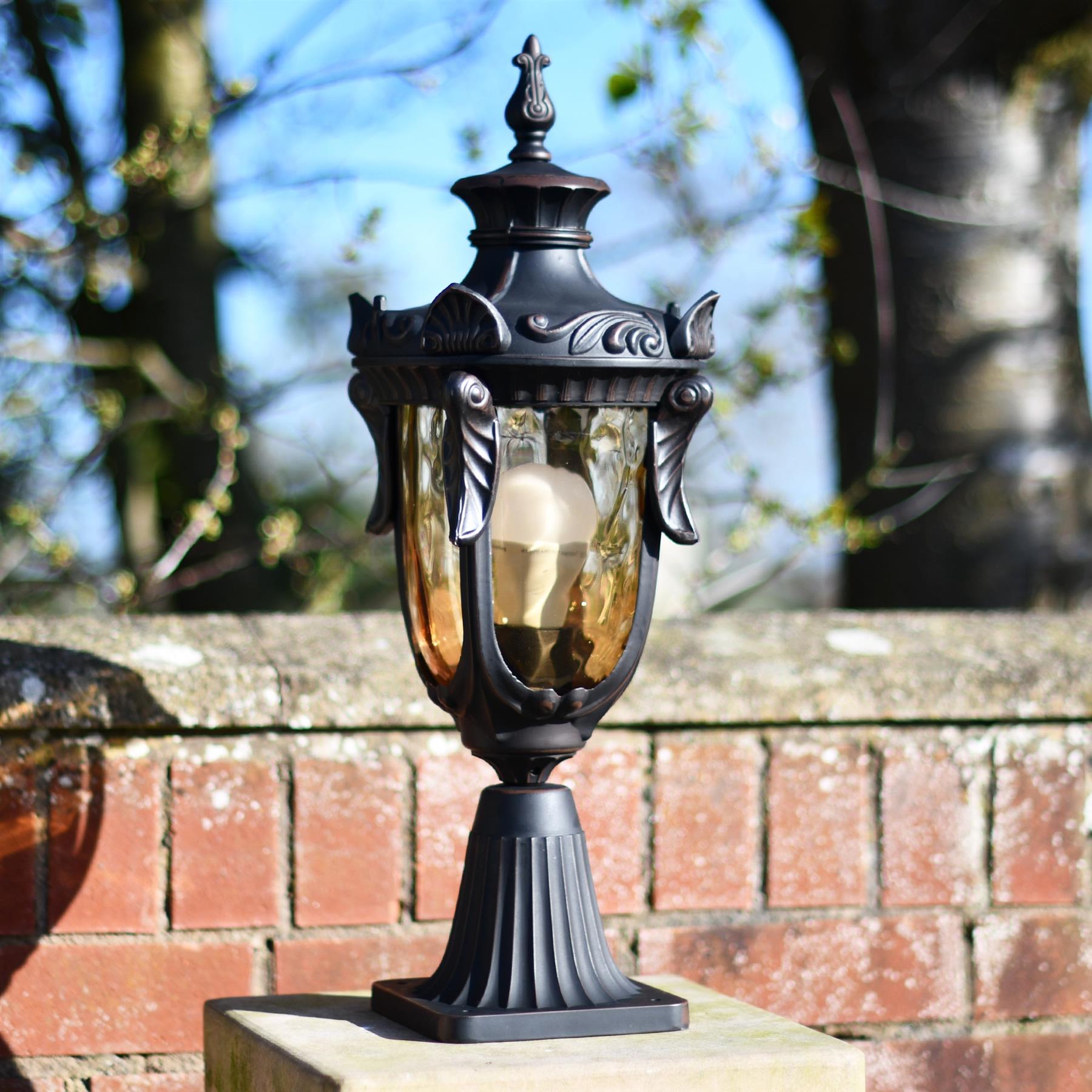 Weathered Bronze Antique Victorian Style Pillar Light 54cm eBay