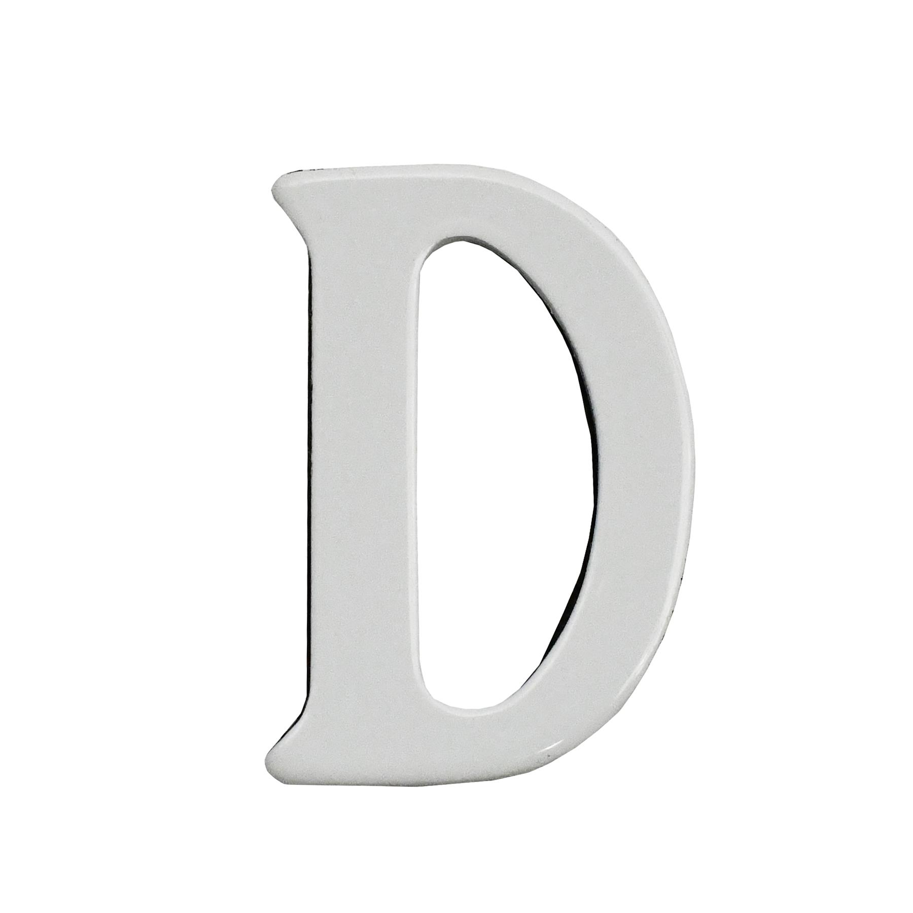1.5 - 2 Inch Self Adhesive Numbers & Letters Solid Brass White Powder Coated - Picture 6 of 40