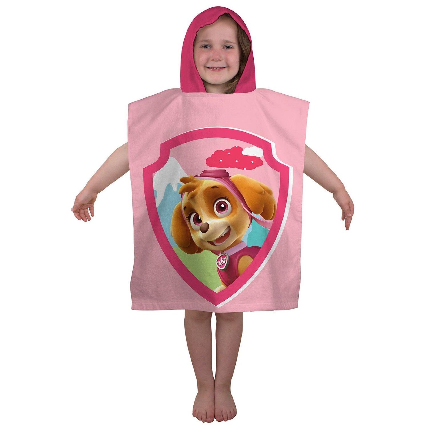 Childrens Character Hooded Ponchos Swimming Beach Bath Hooded Poncho