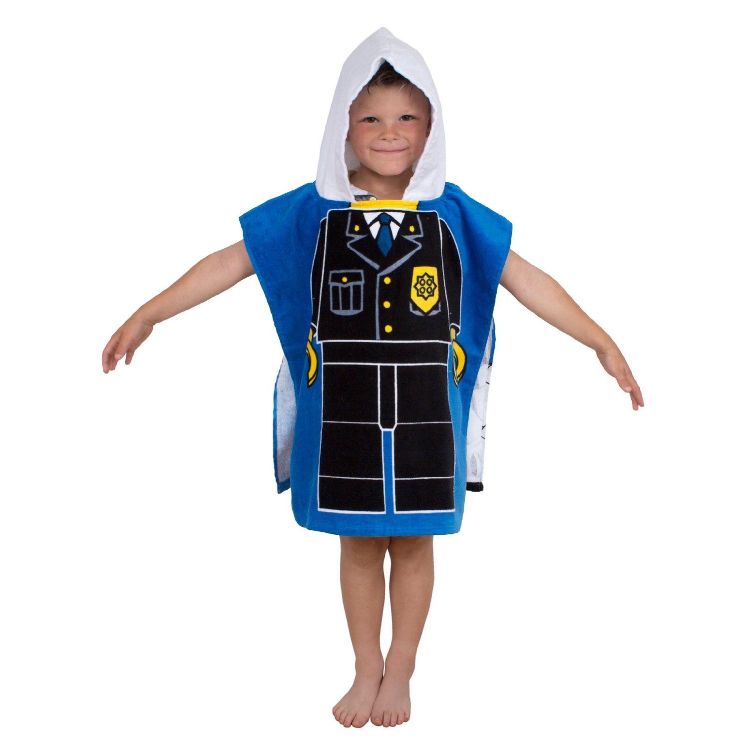 Childrens Character Hooded Ponchos Swimming Beach Bath Hooded Poncho