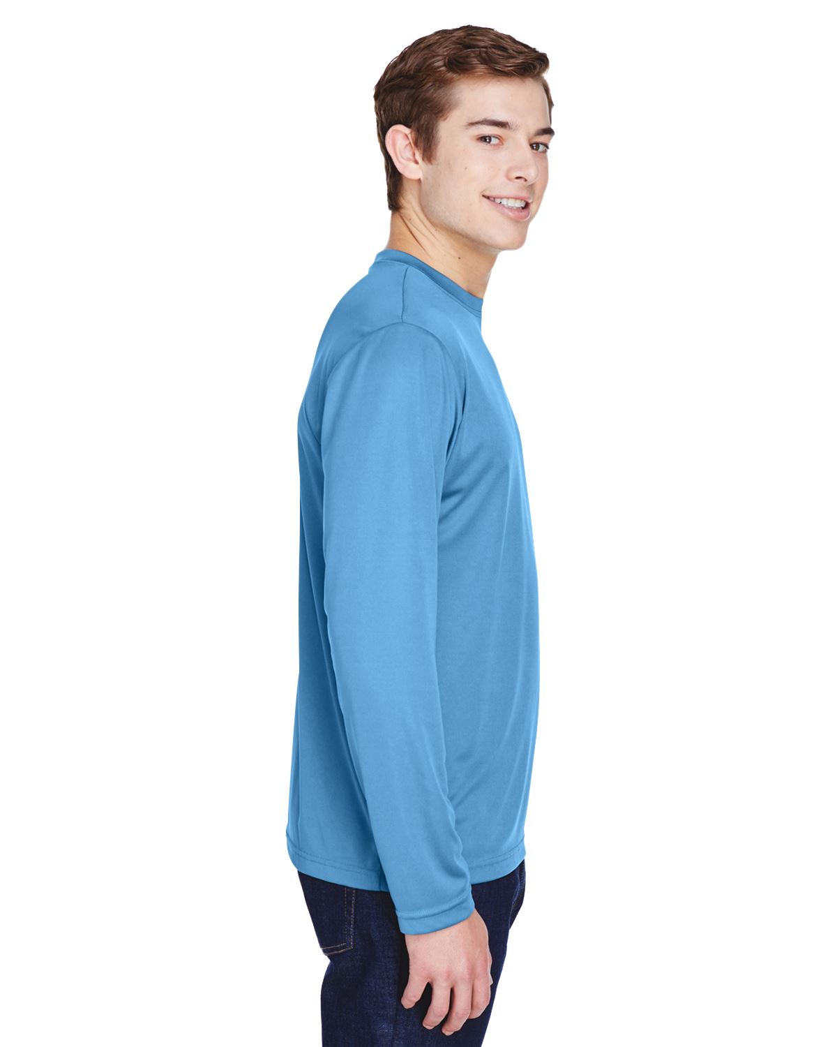 Team 365 Mens Long Sleeve T-Shirt Dri-Fit Performance Workout UV Protect TT11L - Picture 23 of 41