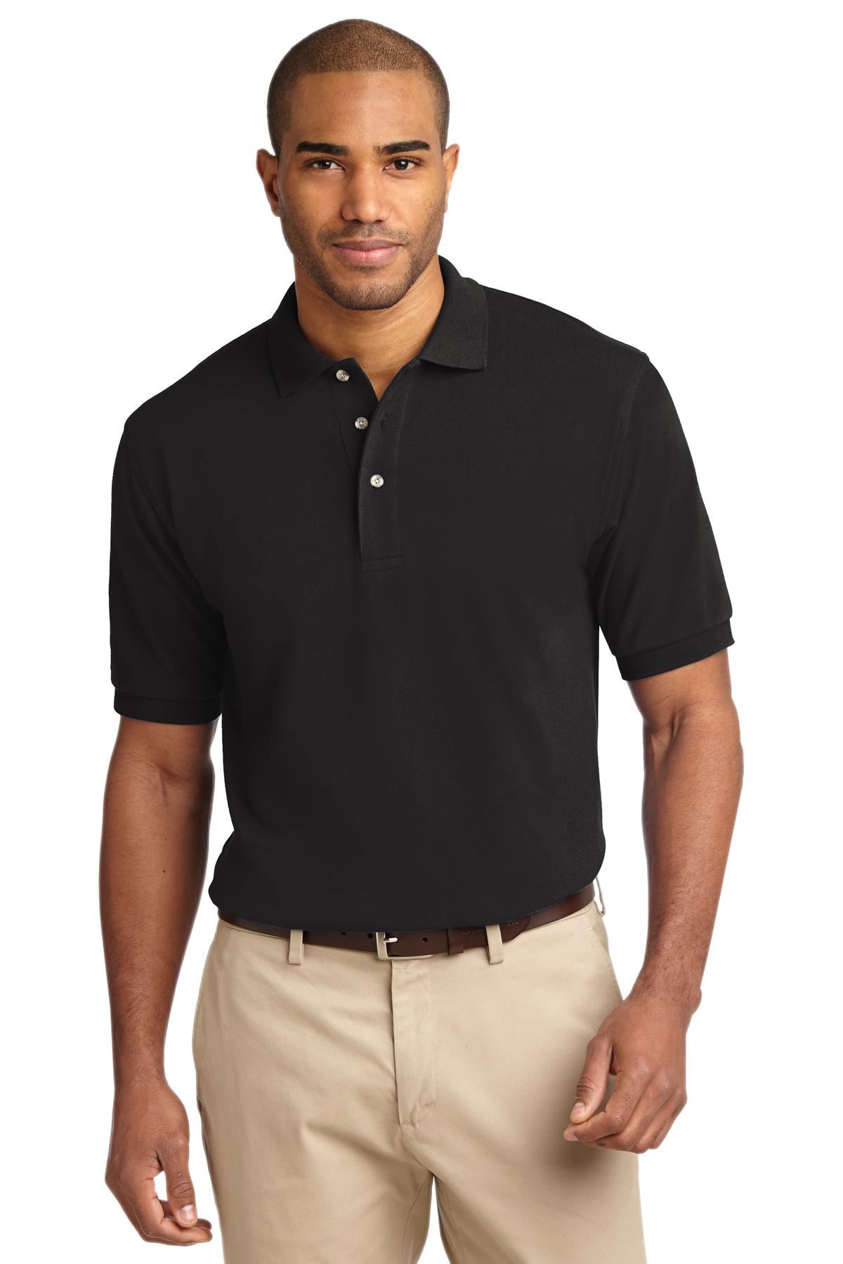 Port Authority Mens Short Sleeve Heavyweight Cotton Pique Polo Shirt K420 - Picture 2 of 42
