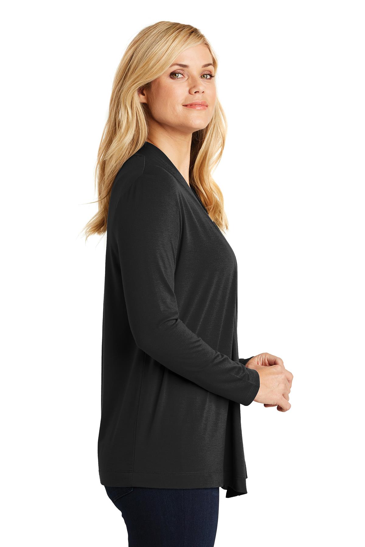 Port Authority Womens Concept Open Shawl Collar Cardigan L5430 - Picture 4 of 11