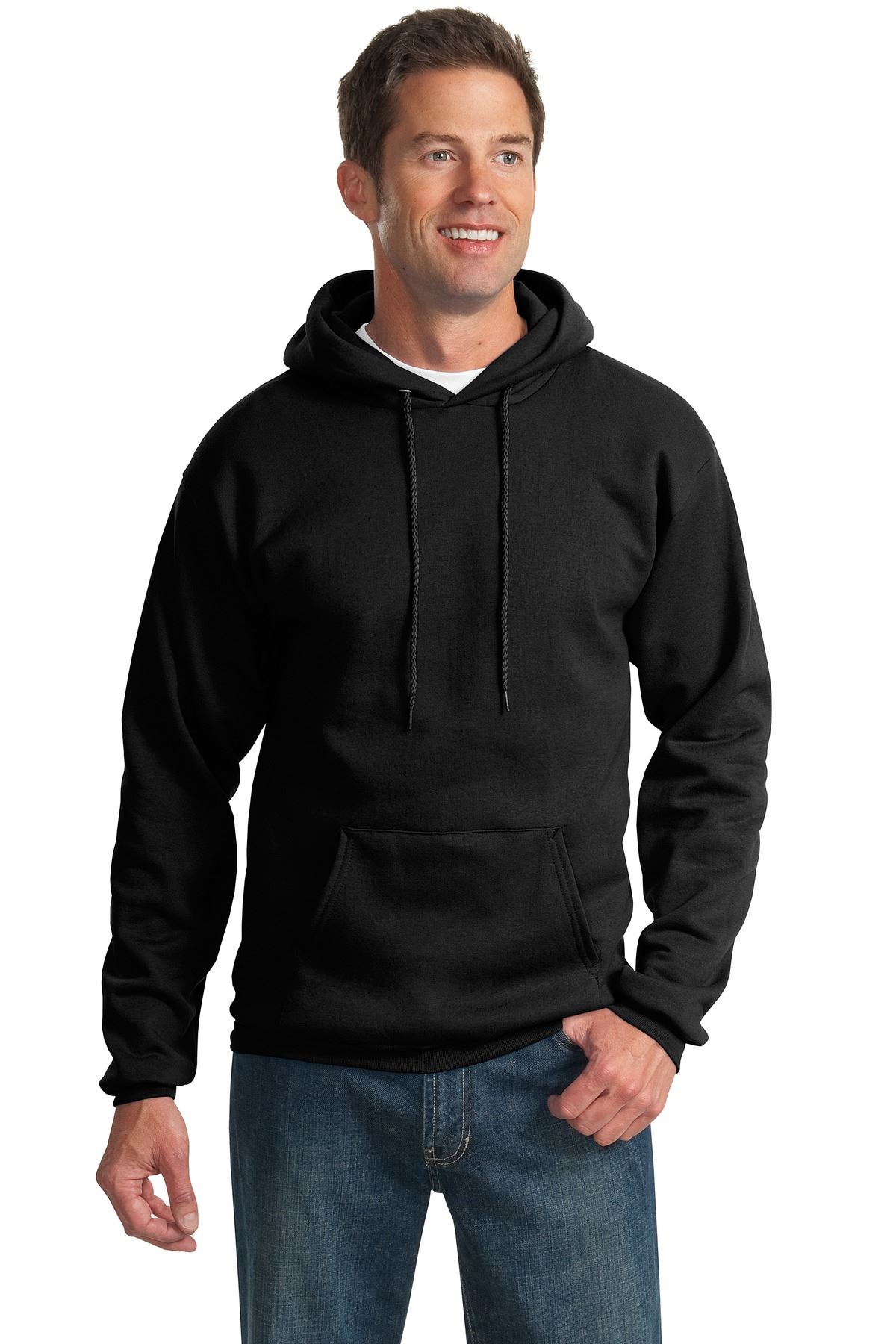 Port & Company 9oz Mens Pullover Hooded Sweatshirt Front Pockets PC90H - Picture 20 of 41