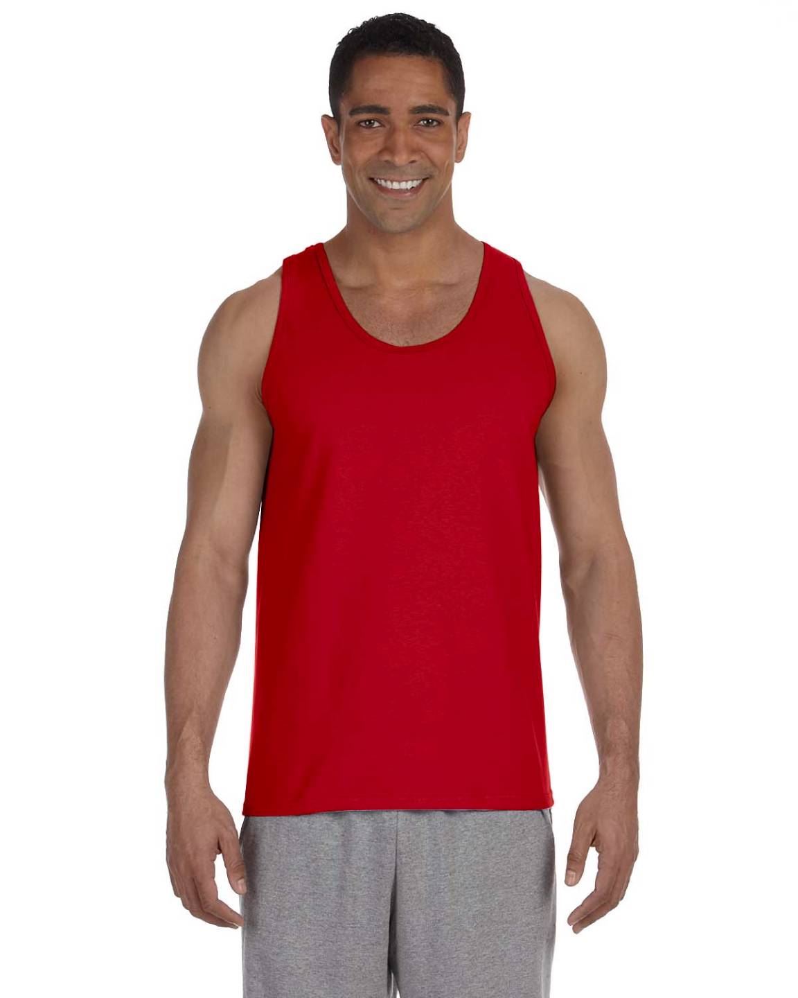Gildan Mens Tank Top 100% Ultra Cotton Preshrunk 6 oz T-Shirt S-2XL G220 - Picture 22 of 30