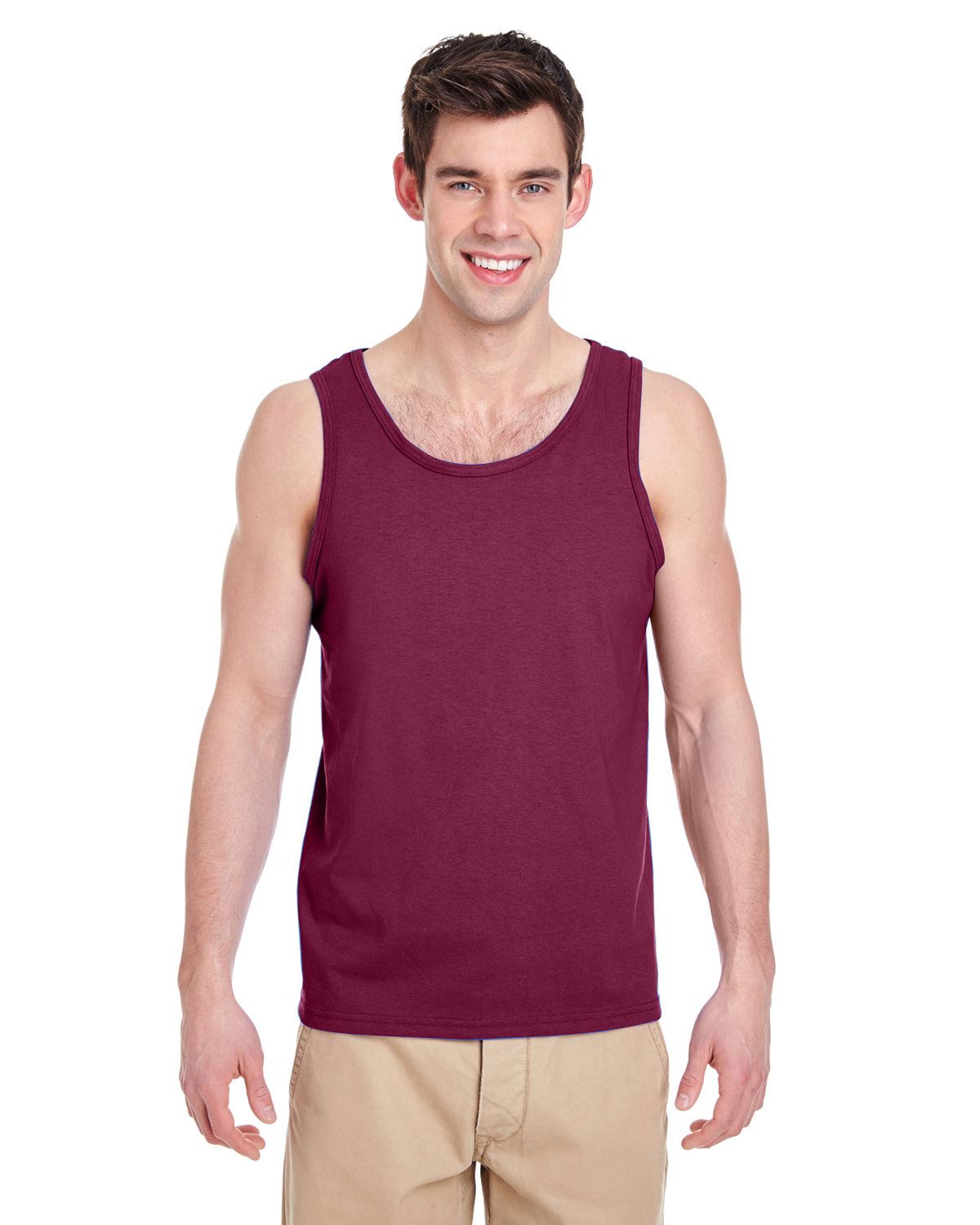 Gildan Adult Heavy Cotton 5.3 oz. Preshrunk Jersey Knit Tank Top G520 XS-3XL - Picture 12 of 47