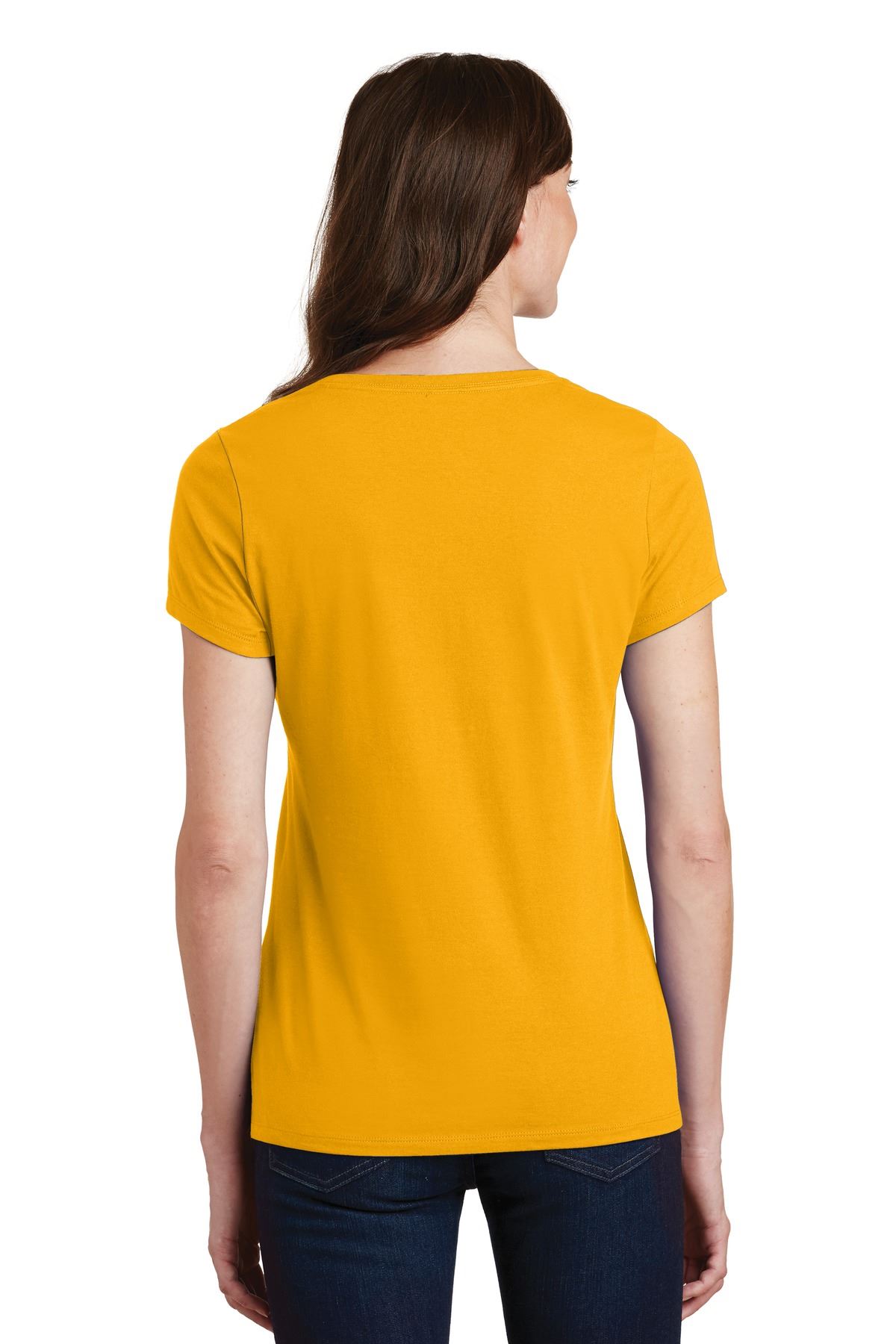 Port & Company Women's Short Sleeve V-Neck Fan Favorite T-Shirt LPC450V - Picture 11 of 43