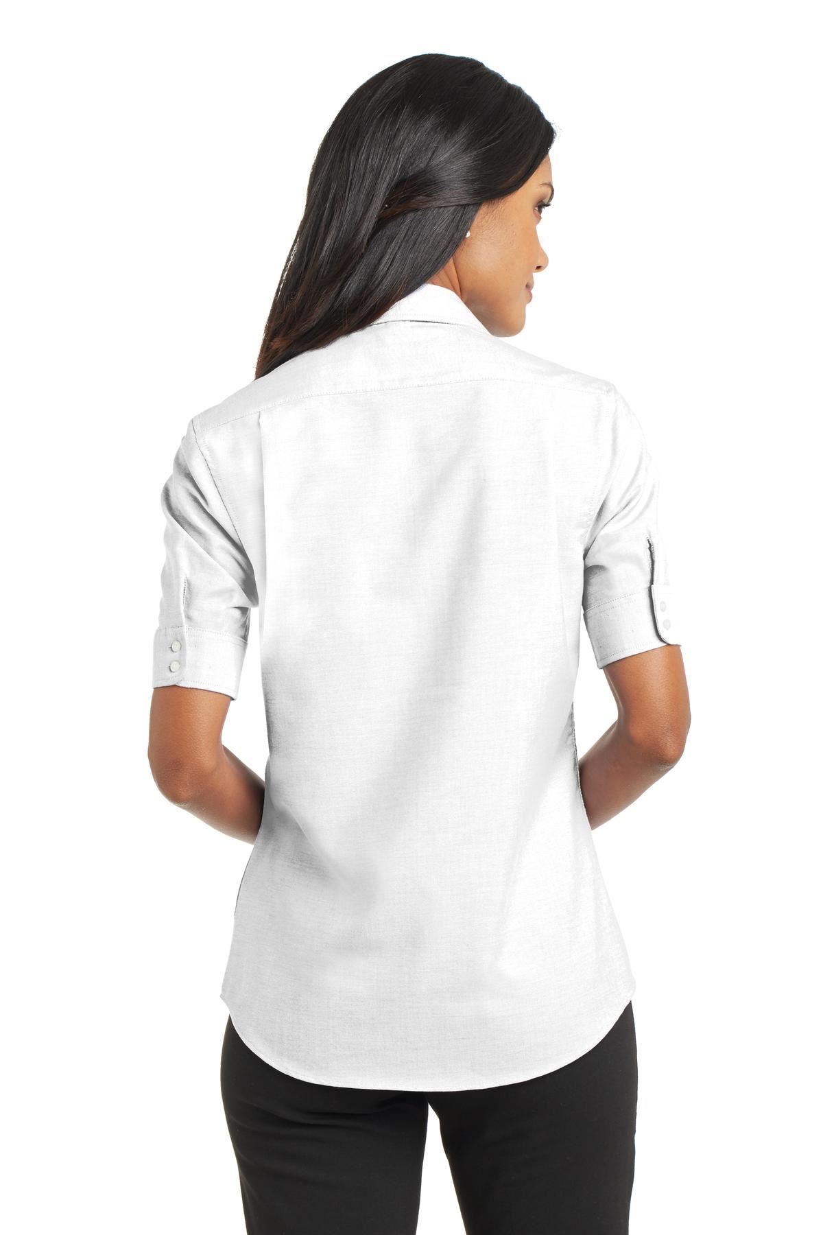 Port Authority Womens Short Sleeve SuperPro Oxford Dress Shirt L659 - Picture 11 of 11