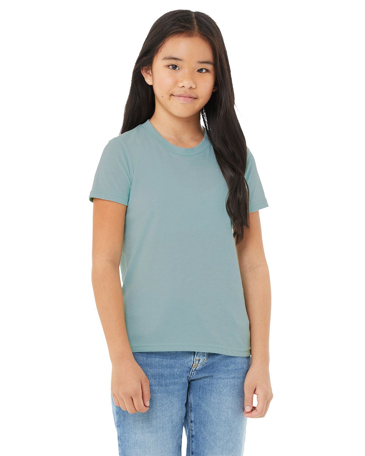 Bella + Canvas Youth Short Sleeve Basic Plain CVC Jersey T-Shirt 3001YCV - Picture 24 of 37
