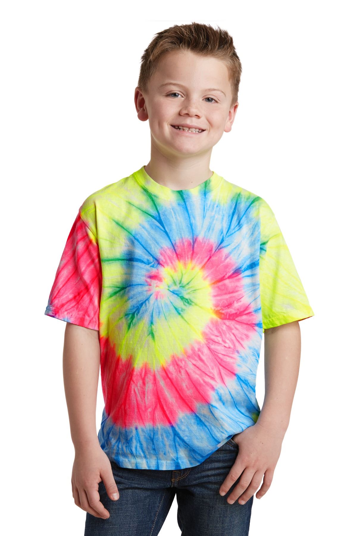 Port & Company Youth Short Sleeve 100% Cotton Tie-Dye T-Shirt PC147Y - Picture 20 of 43