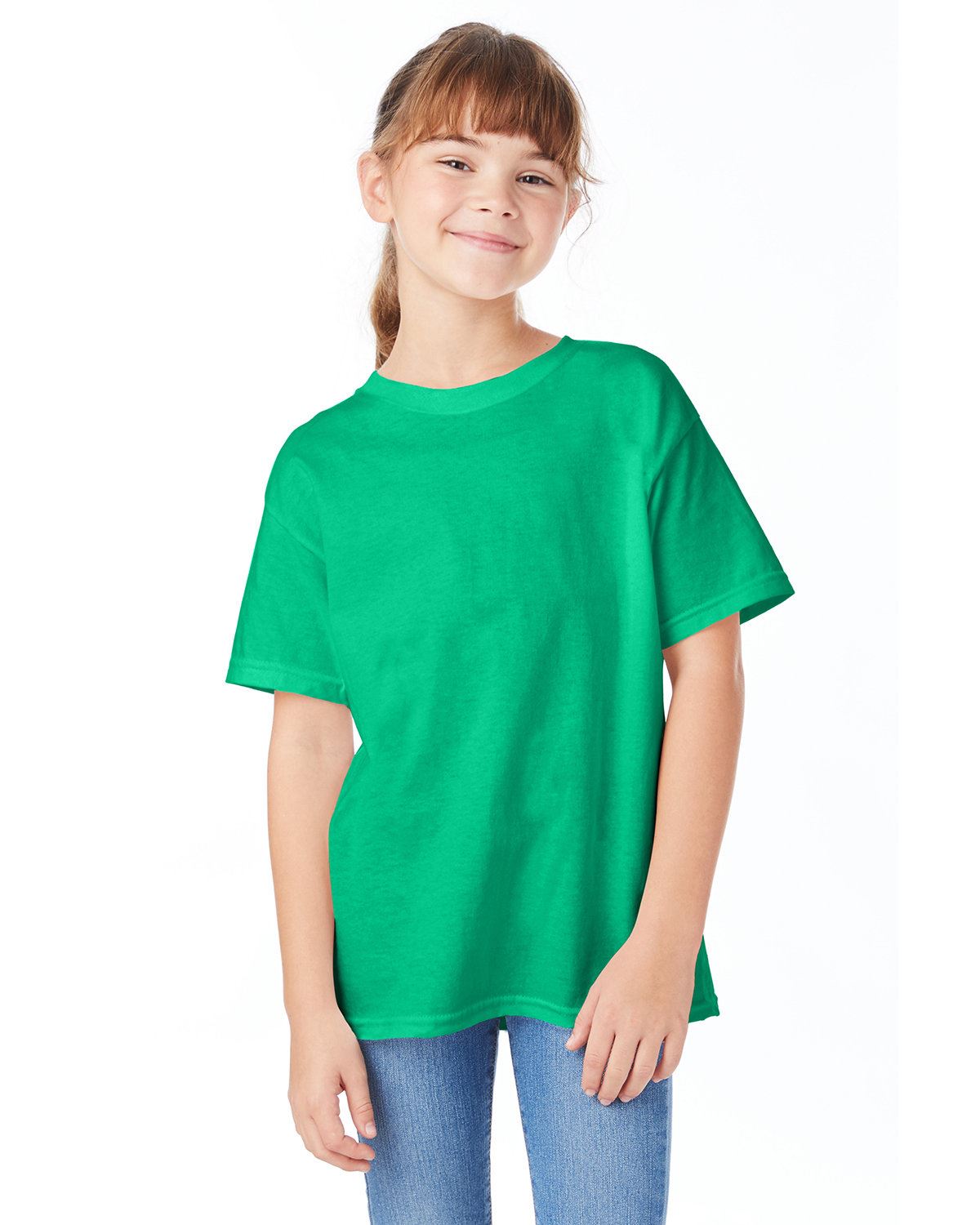Hanes Youth 5.2 oz Short Sleeves ComfortSoft Cotton XS-XL T-Shirt 5480 - Picture 21 of 39
