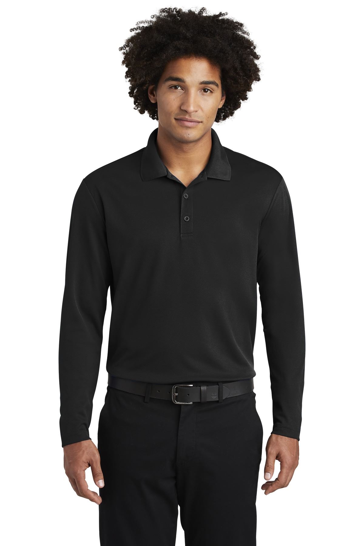 Sport-Tek Mens Long Sleeves Dry Fit  Performance Golf Polo T-Shirt ST640LS - Picture 4 of 19